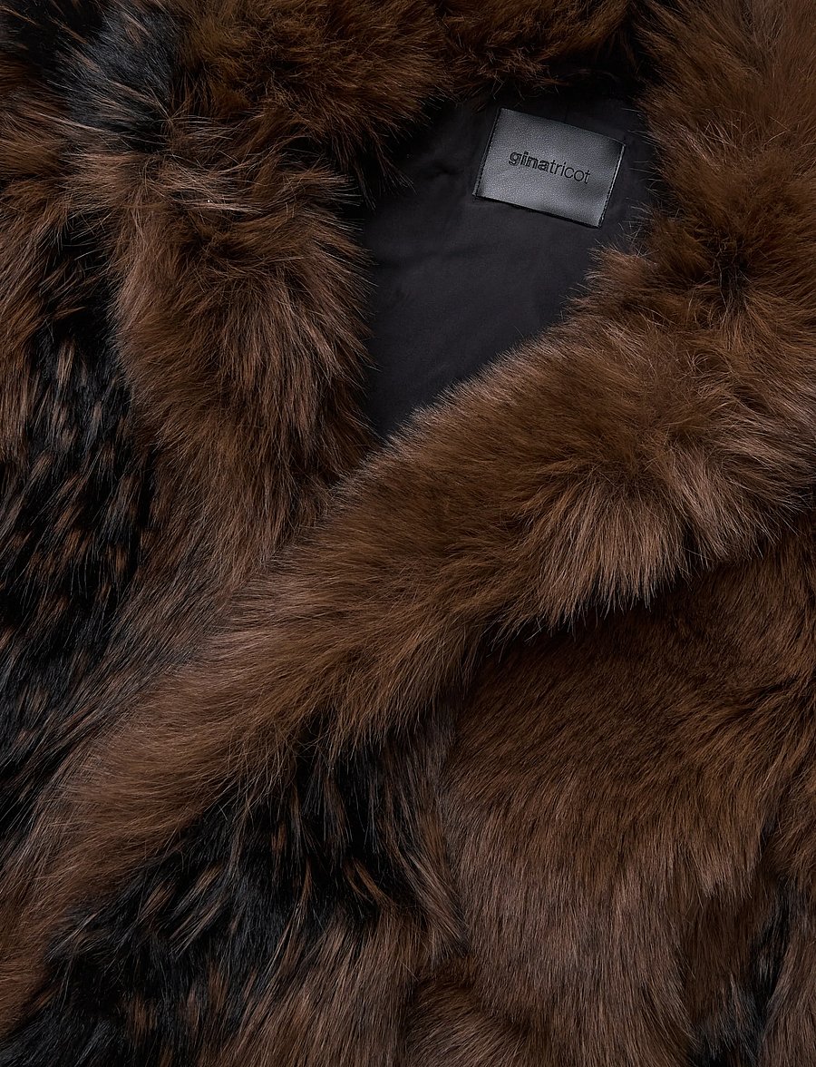 Gina Tricot - Faux fur short jacket - faux fur jakker - black/brown (7200) - 2