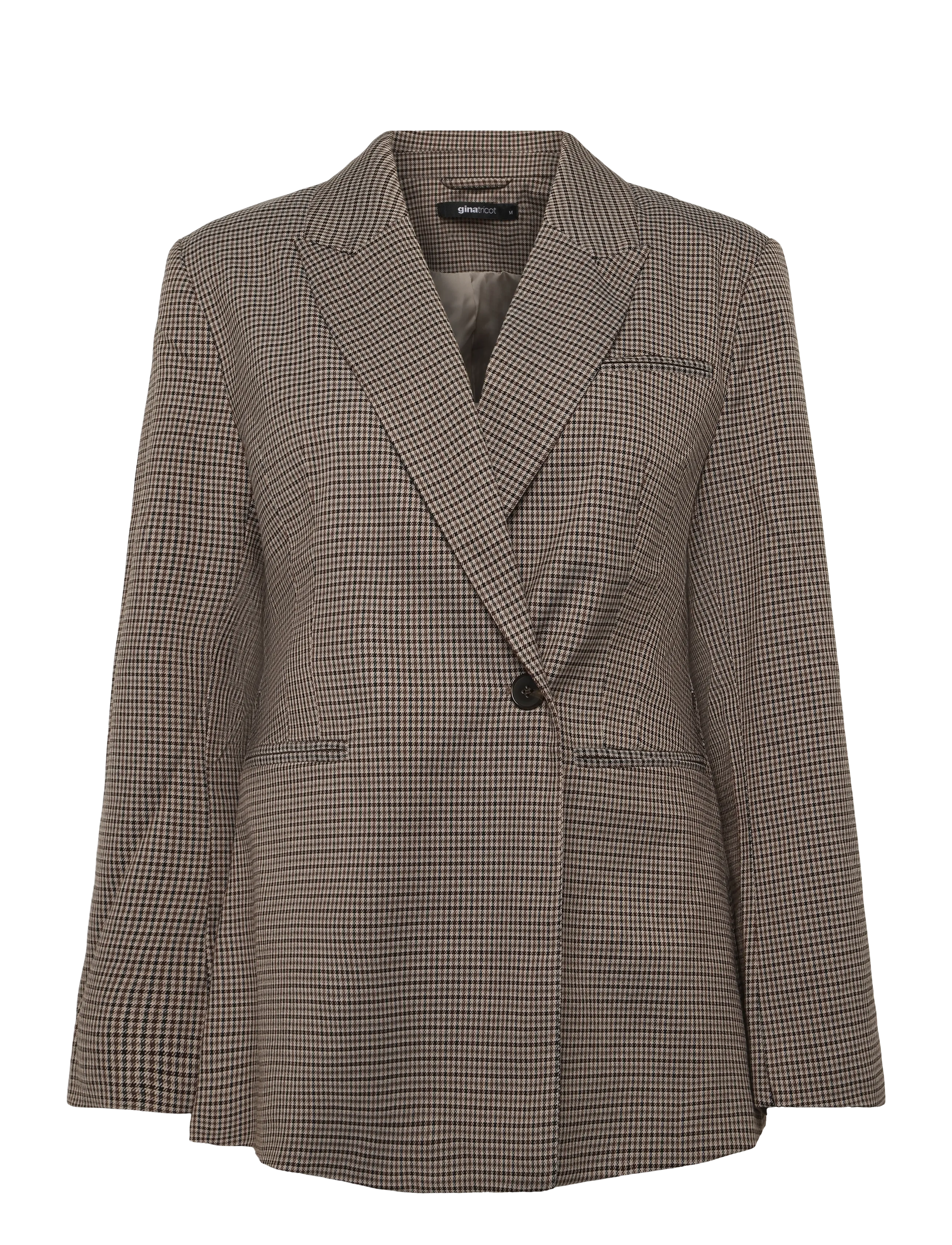 Gina Tricot Shaped tie blazer - Kvinnor - CHECK (9040) / beige
