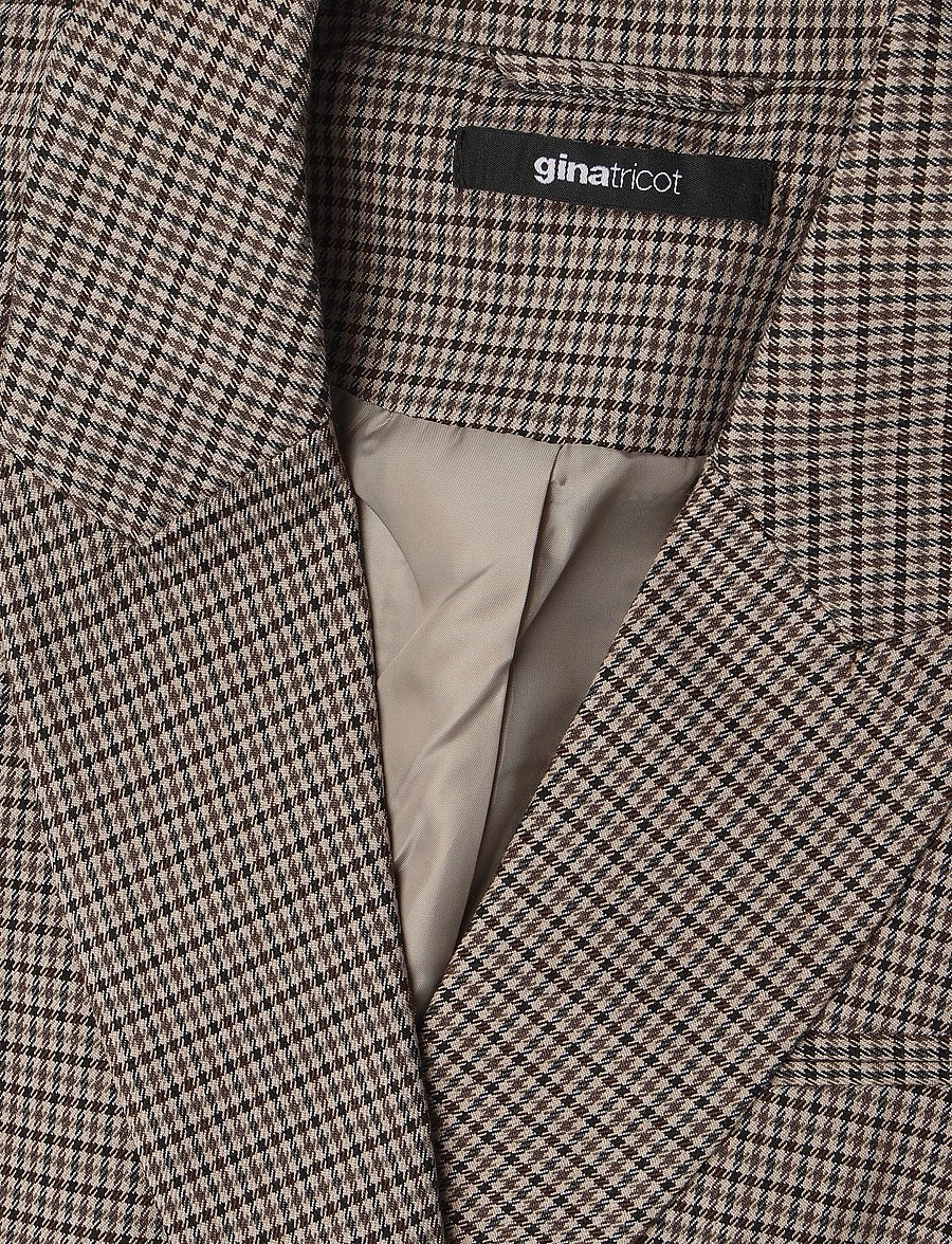 Gina Tricot - Shaped tie blazer - single breasted blazers - check (9040) - 2