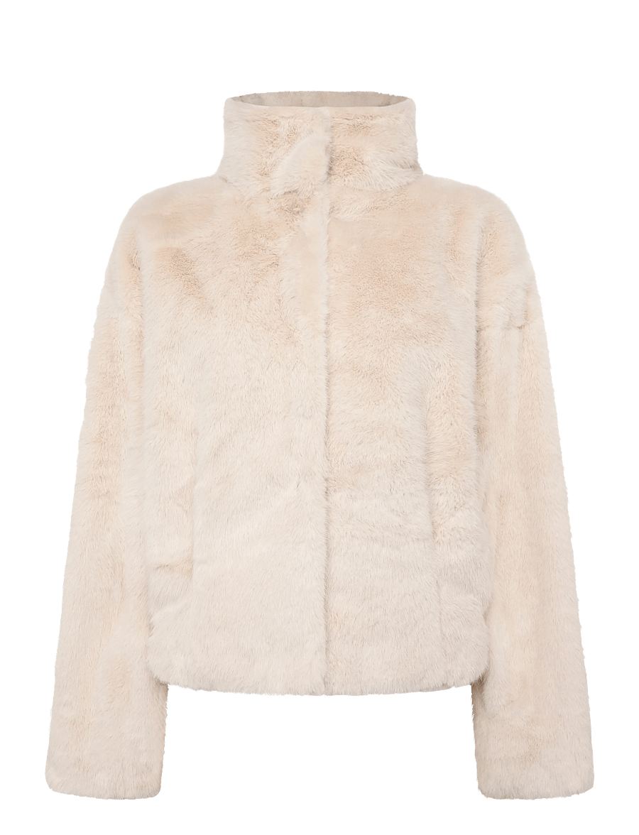 Gina Tricot - Faux fur jacket - faux fur jakker - cream (1047) - 0