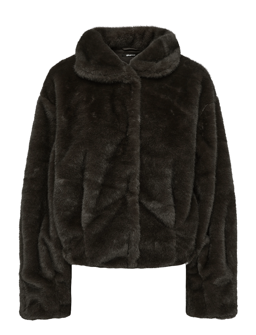 Gina Tricot - Faux fur jacket - kunstkarusnahk - mole (7382) - 0
