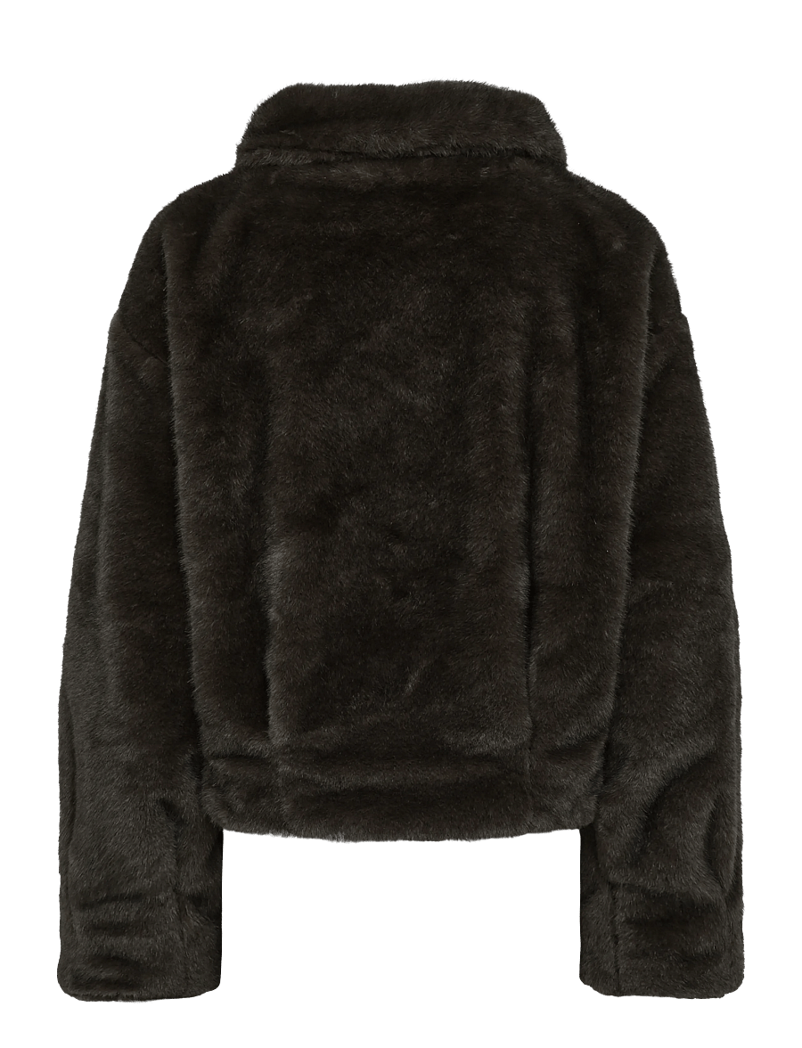 Gina Tricot - Faux fur jacket - kunstkarusnahk - mole (7382) - 1