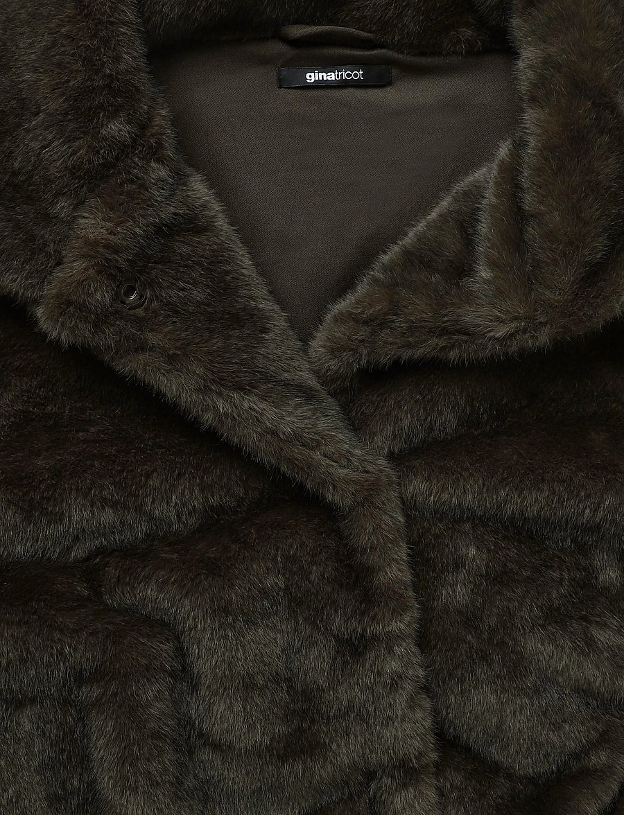 Gina Tricot - Faux fur jacket - kunstkarusnahk - mole (7382) - 2