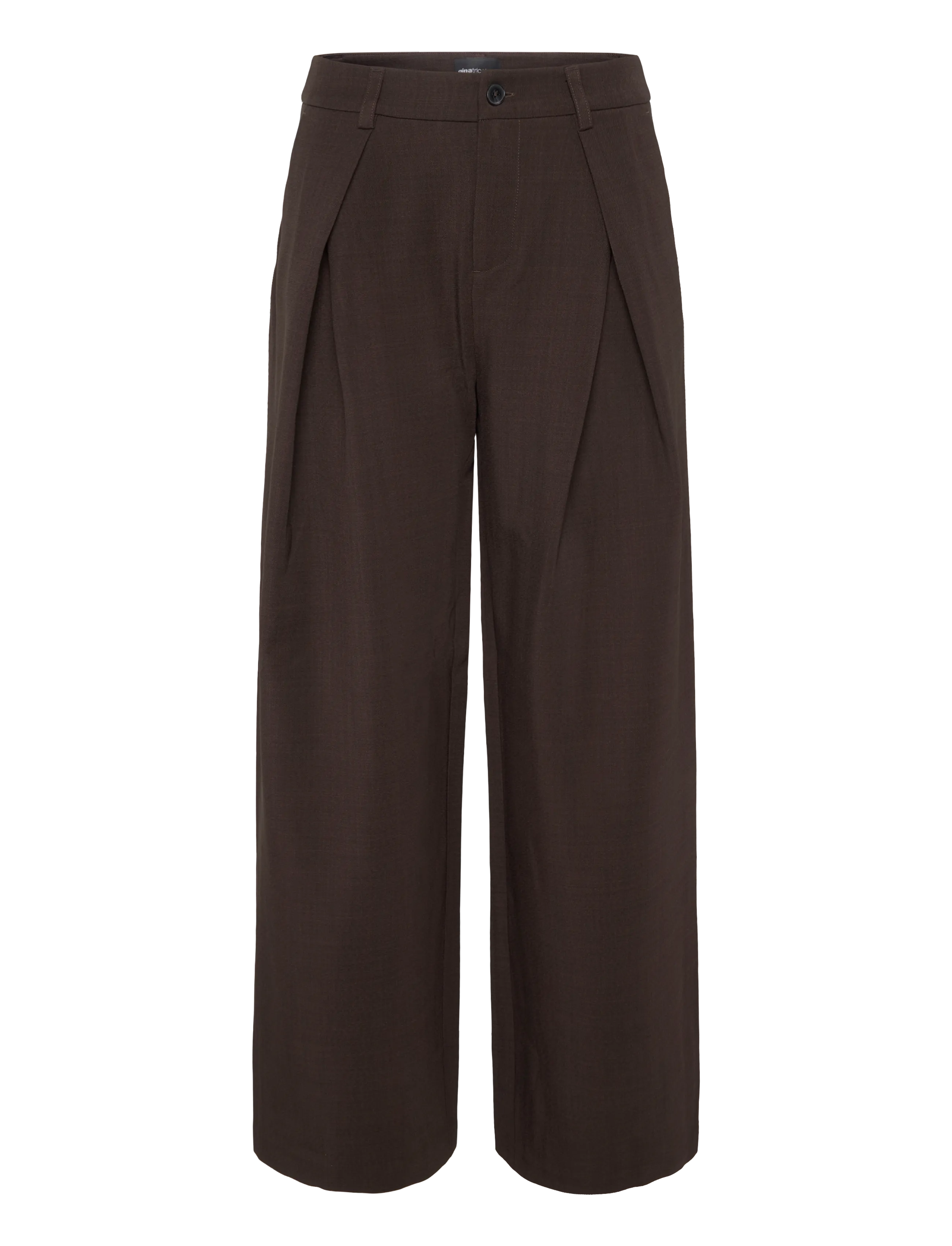 Gina Tricot Edgy wide pleated trousers - Naiste pidulikud riided - BROWN / brown