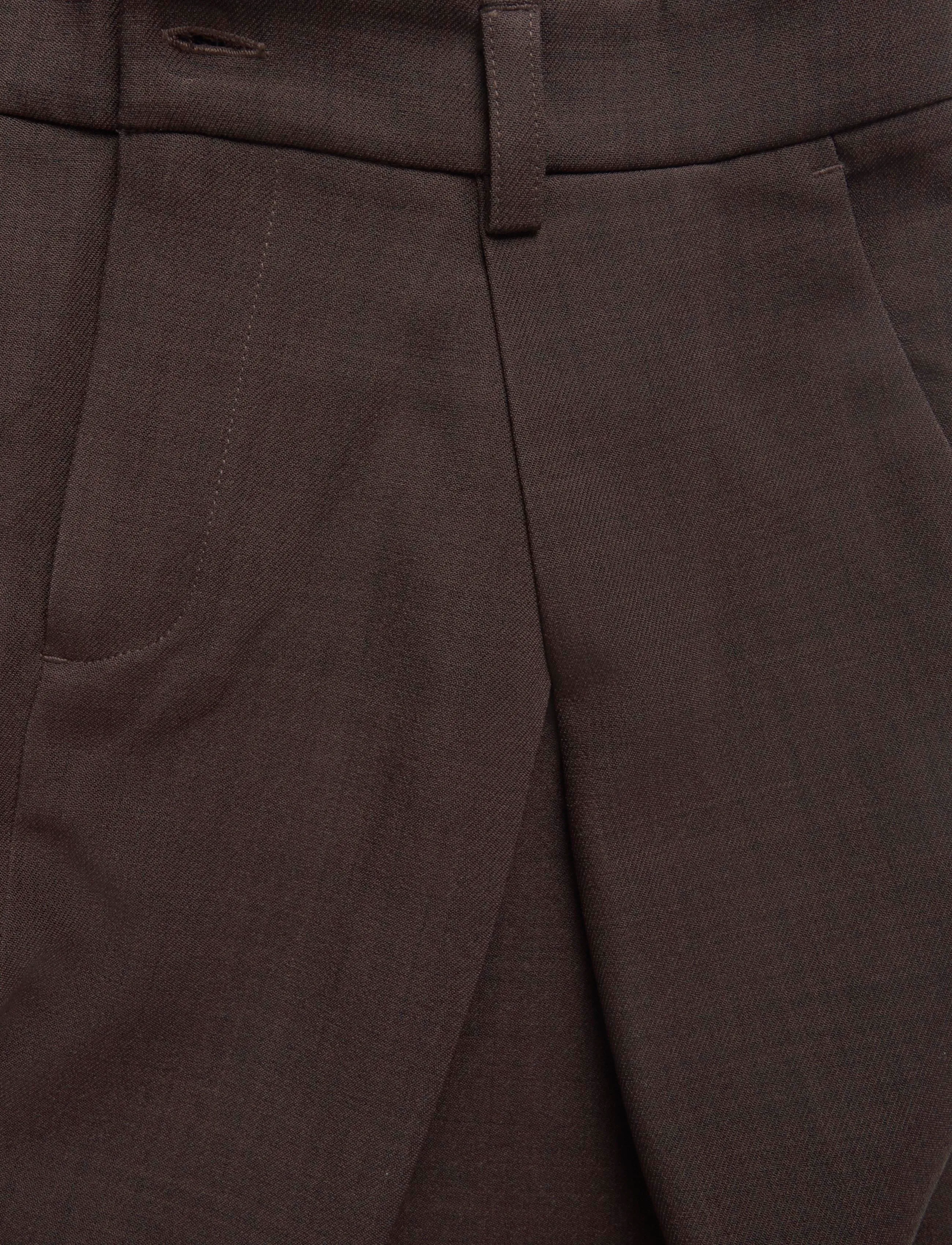 Gina Tricot - Edgy wide pleated trousers - laia säärega püksid - brown - 2