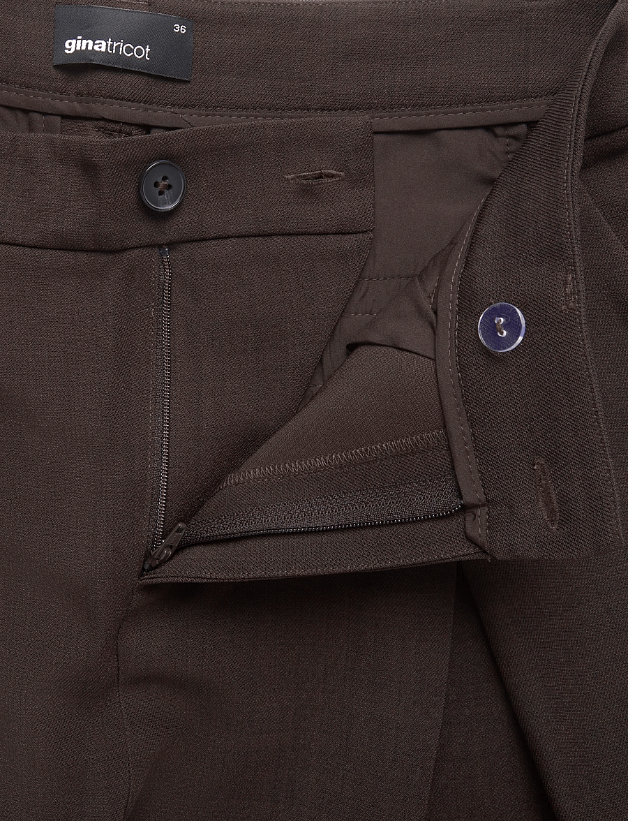 Gina Tricot - Edgy wide pleated trousers - laia säärega püksid - brown - 3
