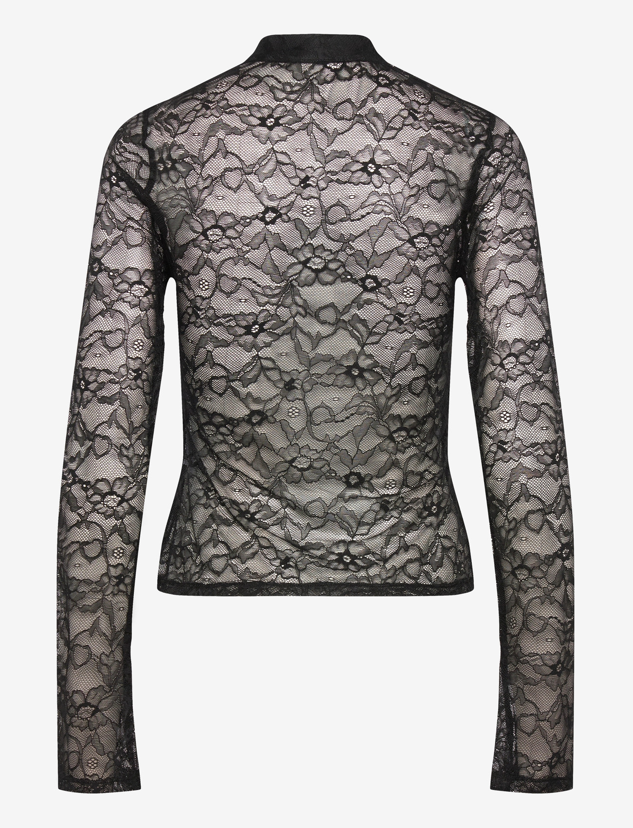 Gina Tricot - Lace top - langærmede bluser - black (9000) - 1