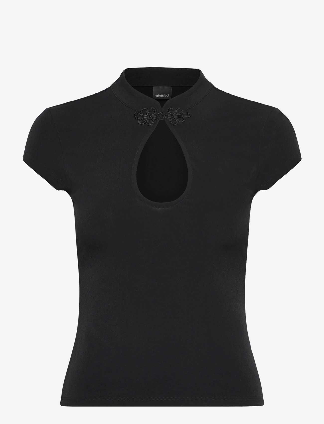 Gina Tricot - Keyhole top - t-särgid - black (9000) - 0