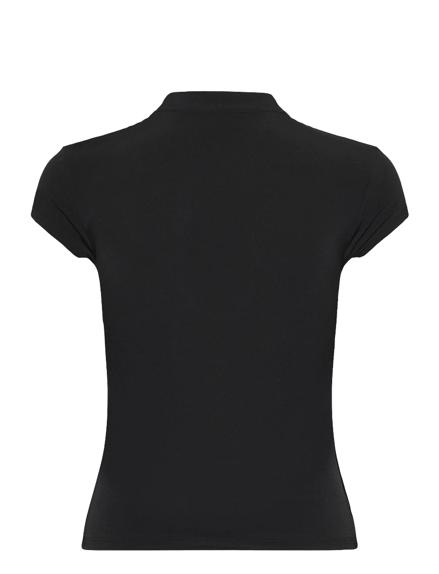 Gina Tricot - Keyhole top - t-shirts - black (9000) - 1