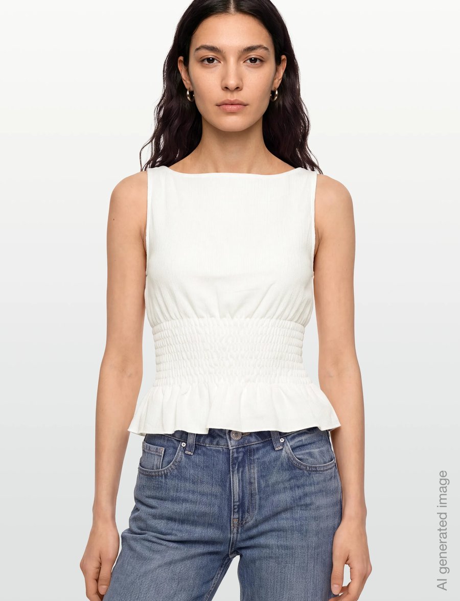 Gina Tricot - Smock top - Ärmellose tops - offwhite - 3