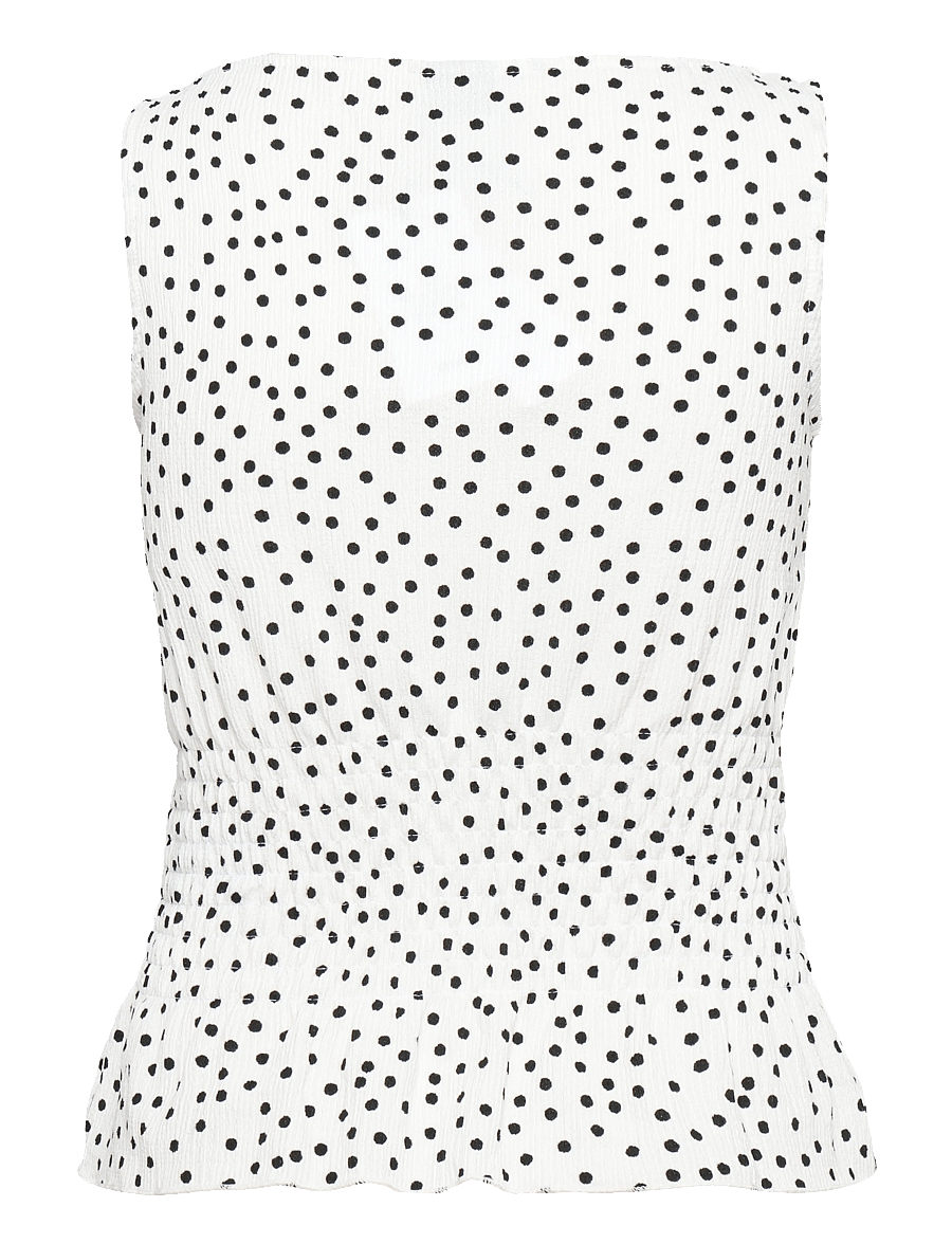 Gina Tricot - Smock top - Ärmellose tops - offwhite/dot (8107) - 2