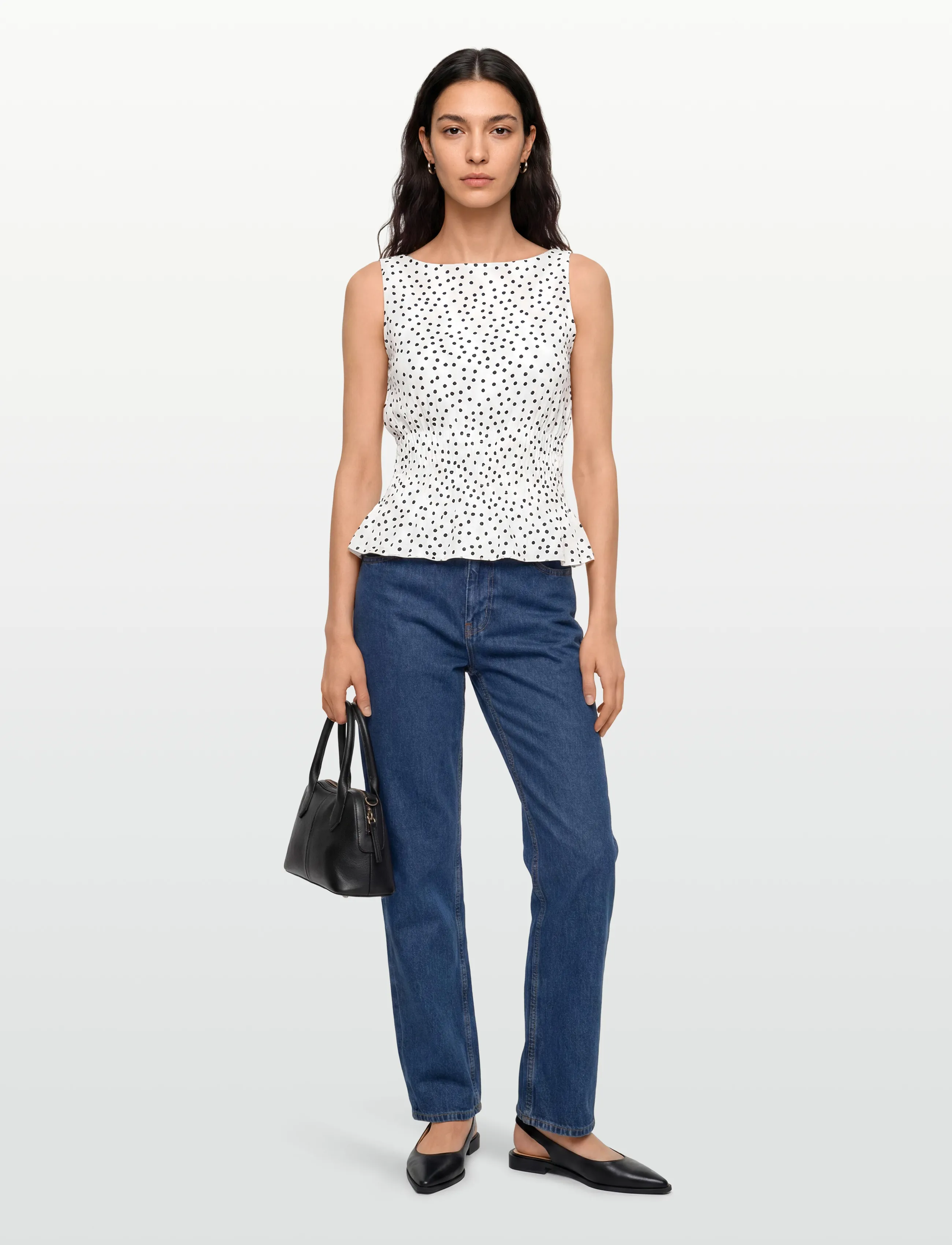 Gina Tricot Smock Top, Kvinder, Ærmeløs Smock Top, Hvid, Str: S
