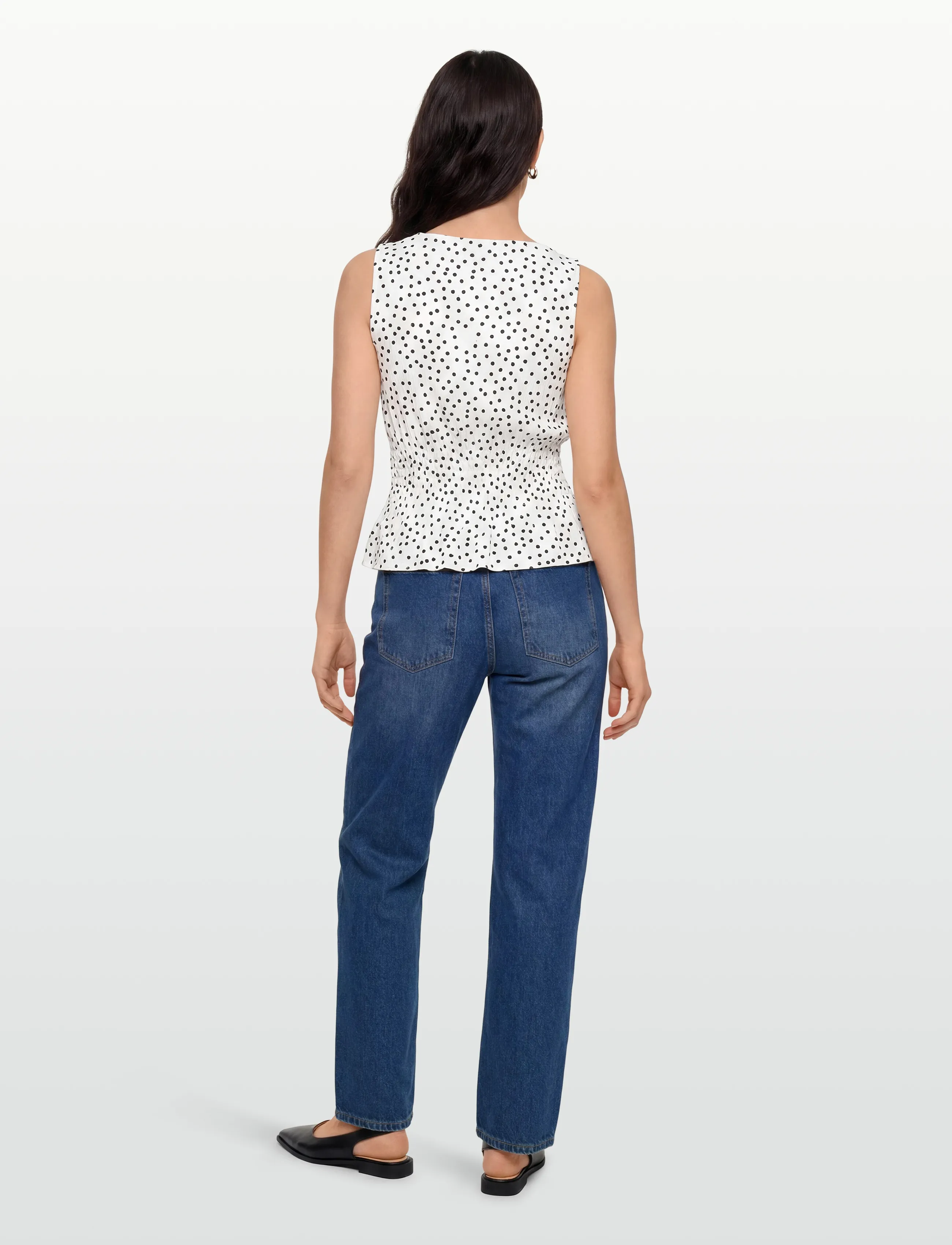 Gina Tricot - Smock top - Ärmellose tops - offwhite/dot (8107) - 4