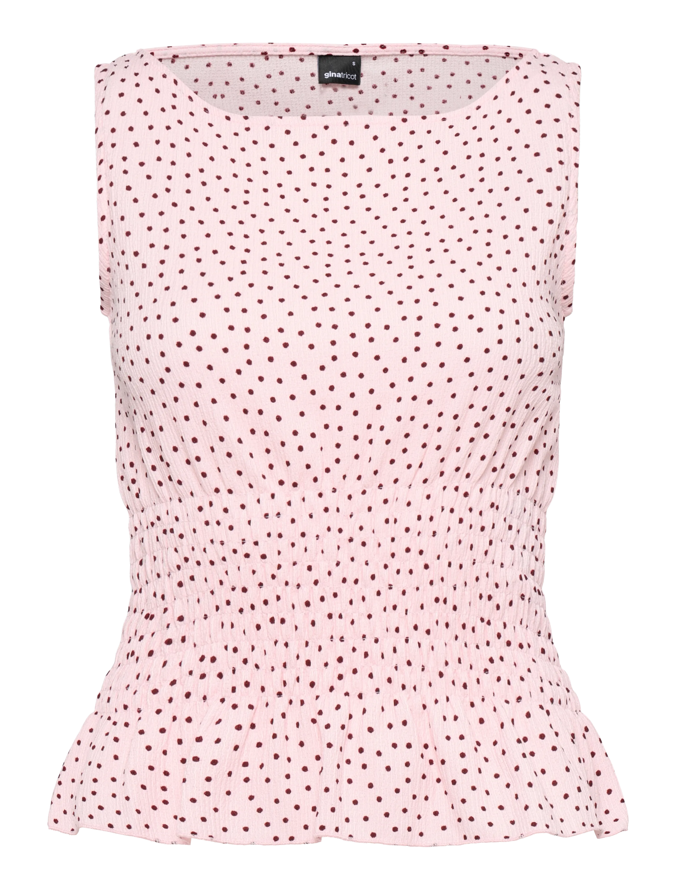 Gina Tricot Smock top - Riided - PINK DOT / pink/rose