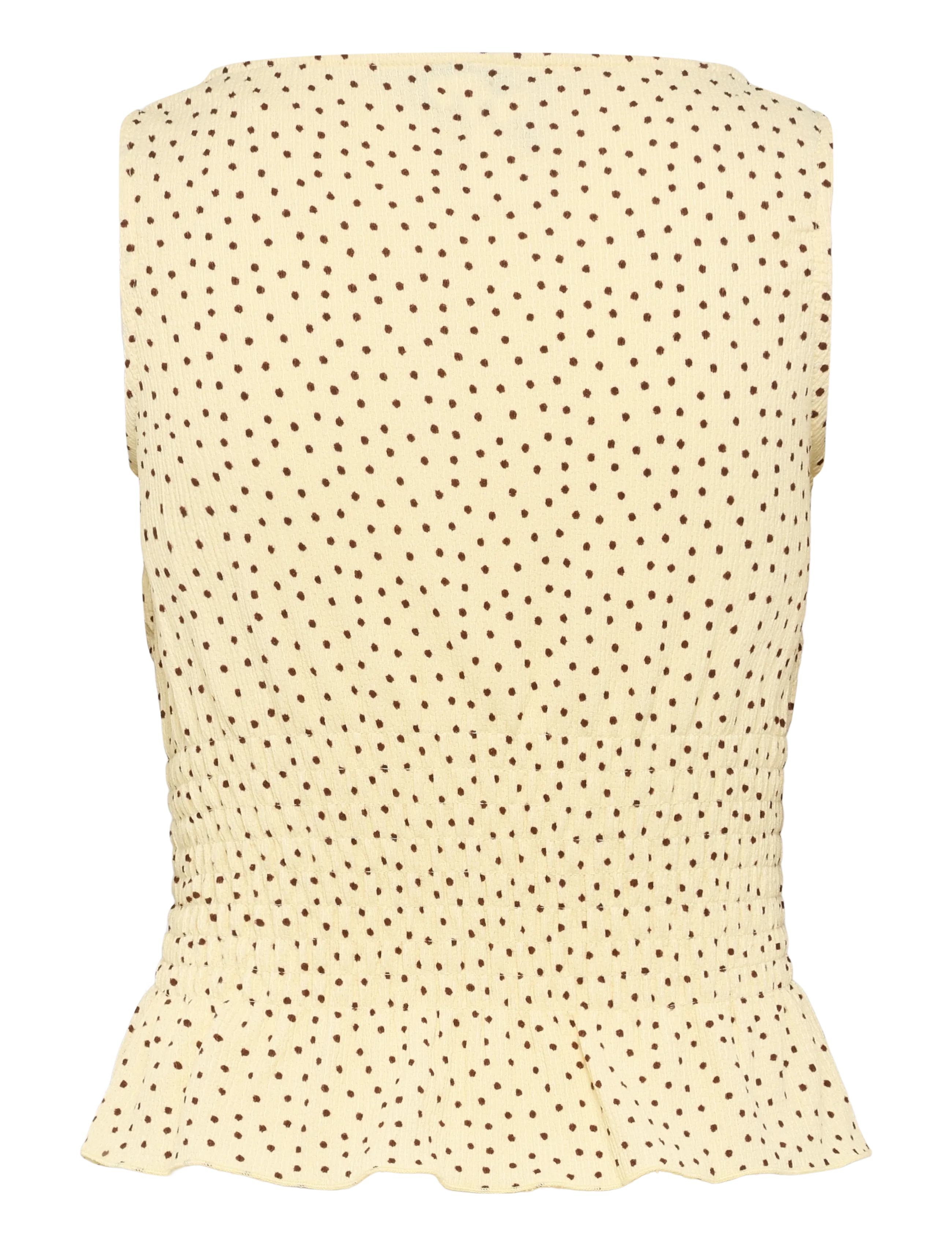 Gina Tricot - Smock top - linnen - yellow dot - 1