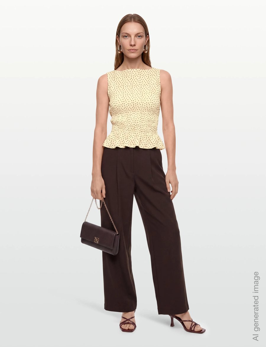 Gina Tricot - Smock top - Ärmellose tops - yellow dot - 0