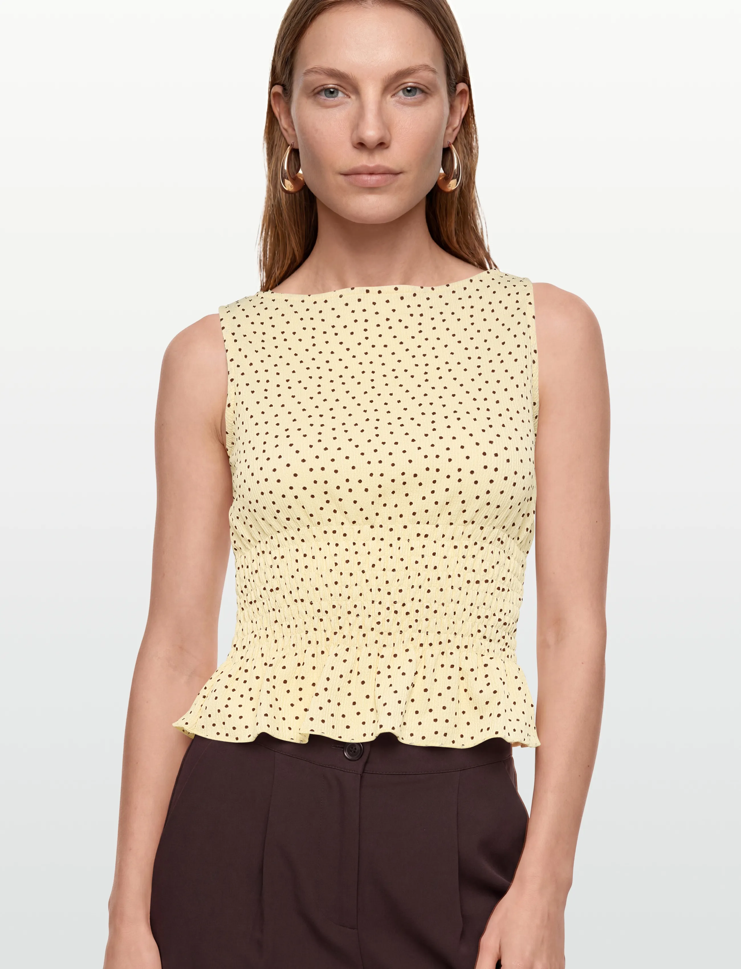 Gina Tricot - Smock top - tanktops - yellow dot - 3