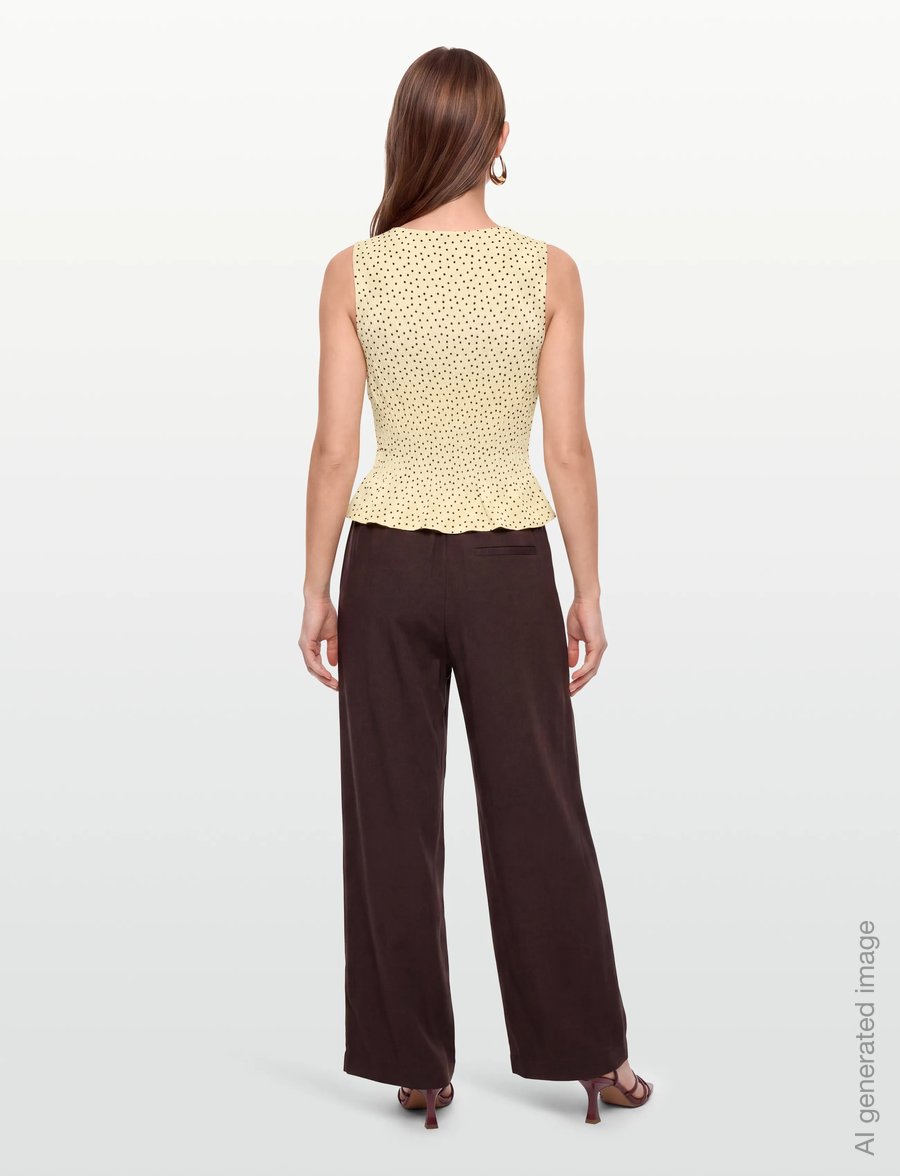 Gina Tricot - Smock top - Ärmellose tops - yellow dot - 4