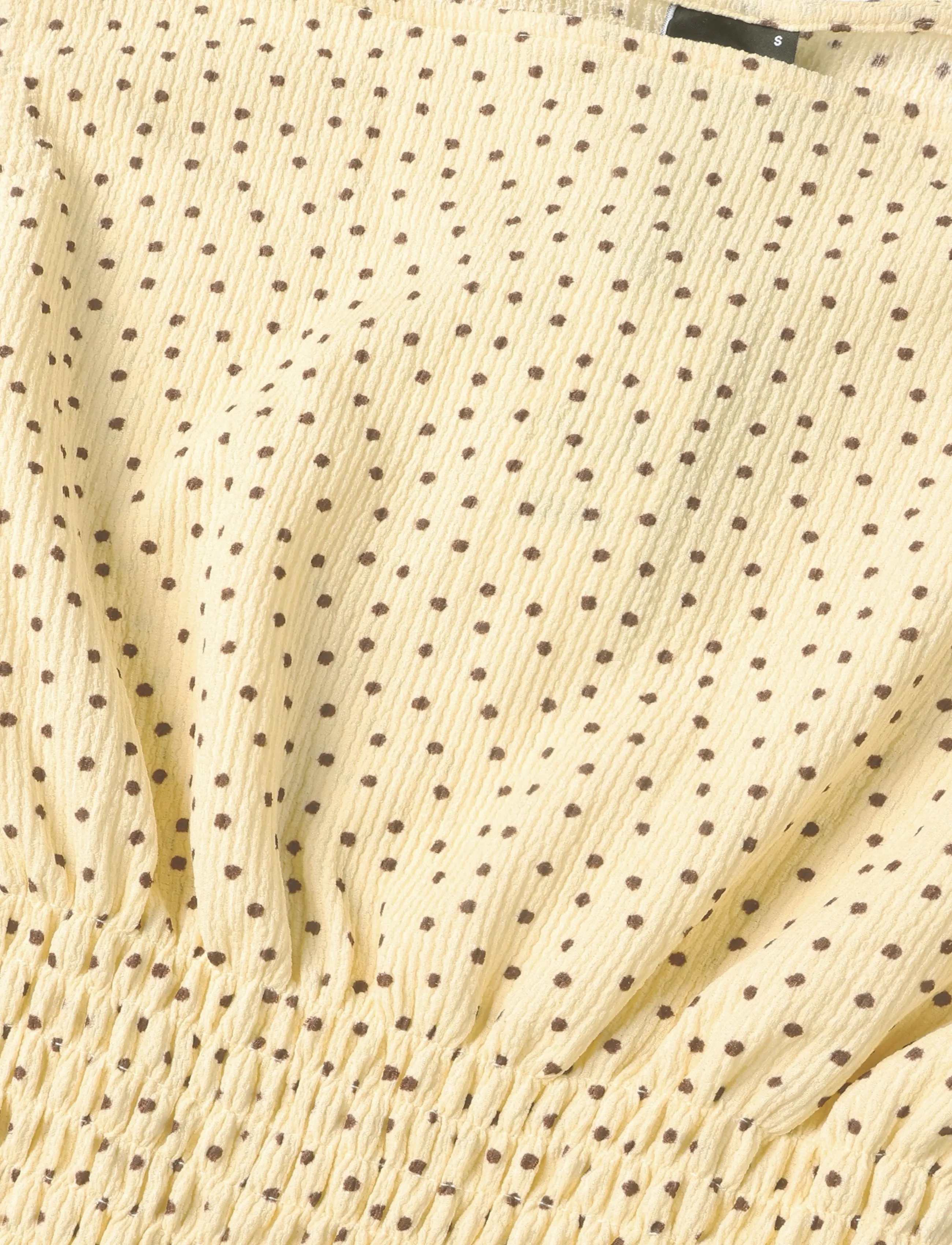 Gina Tricot - Smock top - linnen - yellow dot - 2