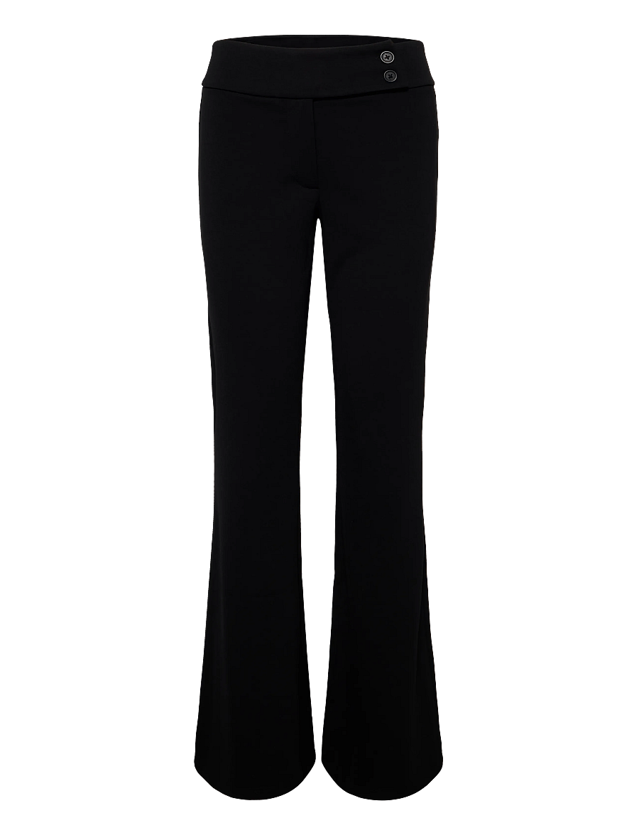 Gina Tricot - Mid waist flare trousers - flare bukser - black (9000) - 0