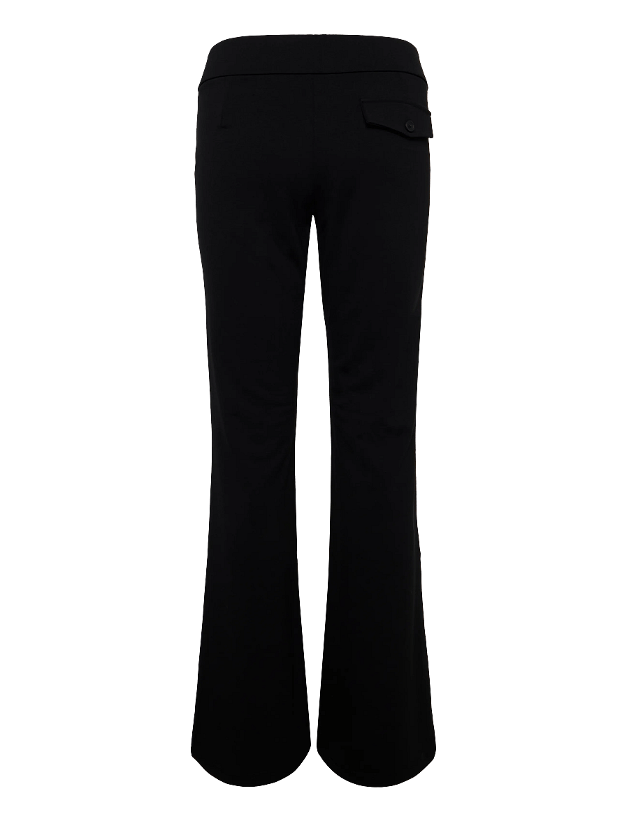 Gina Tricot - Mid waist flare trousers - flare bukser - black (9000) - 1