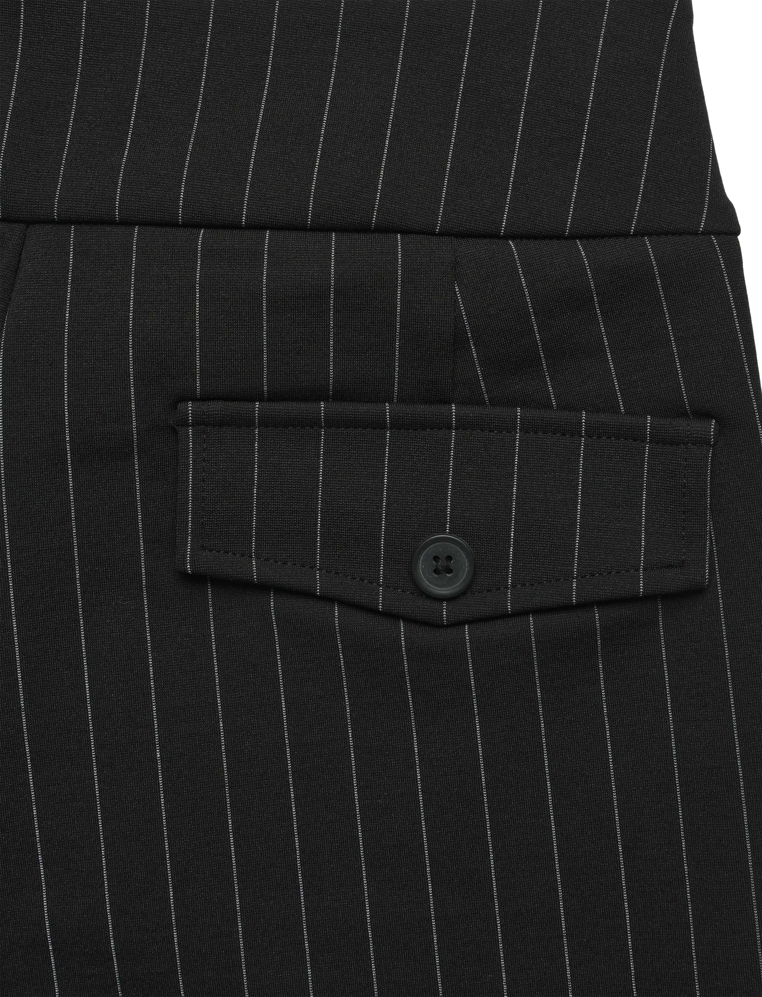 Gina Tricot - Mid waist flare trousers - flare bukser - black pinstripe - 4