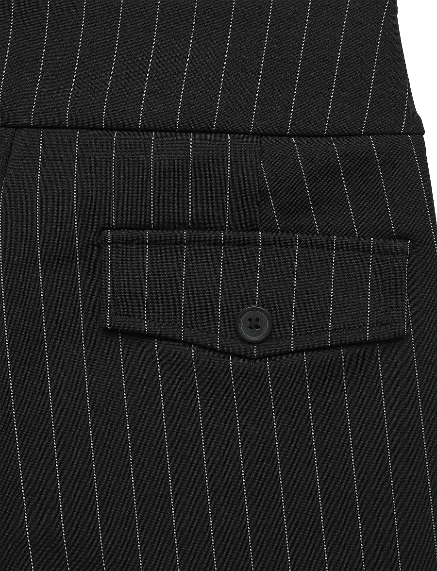 Gina Tricot - Mid waist flare trousers - flare bukser - black pinstripe - 4