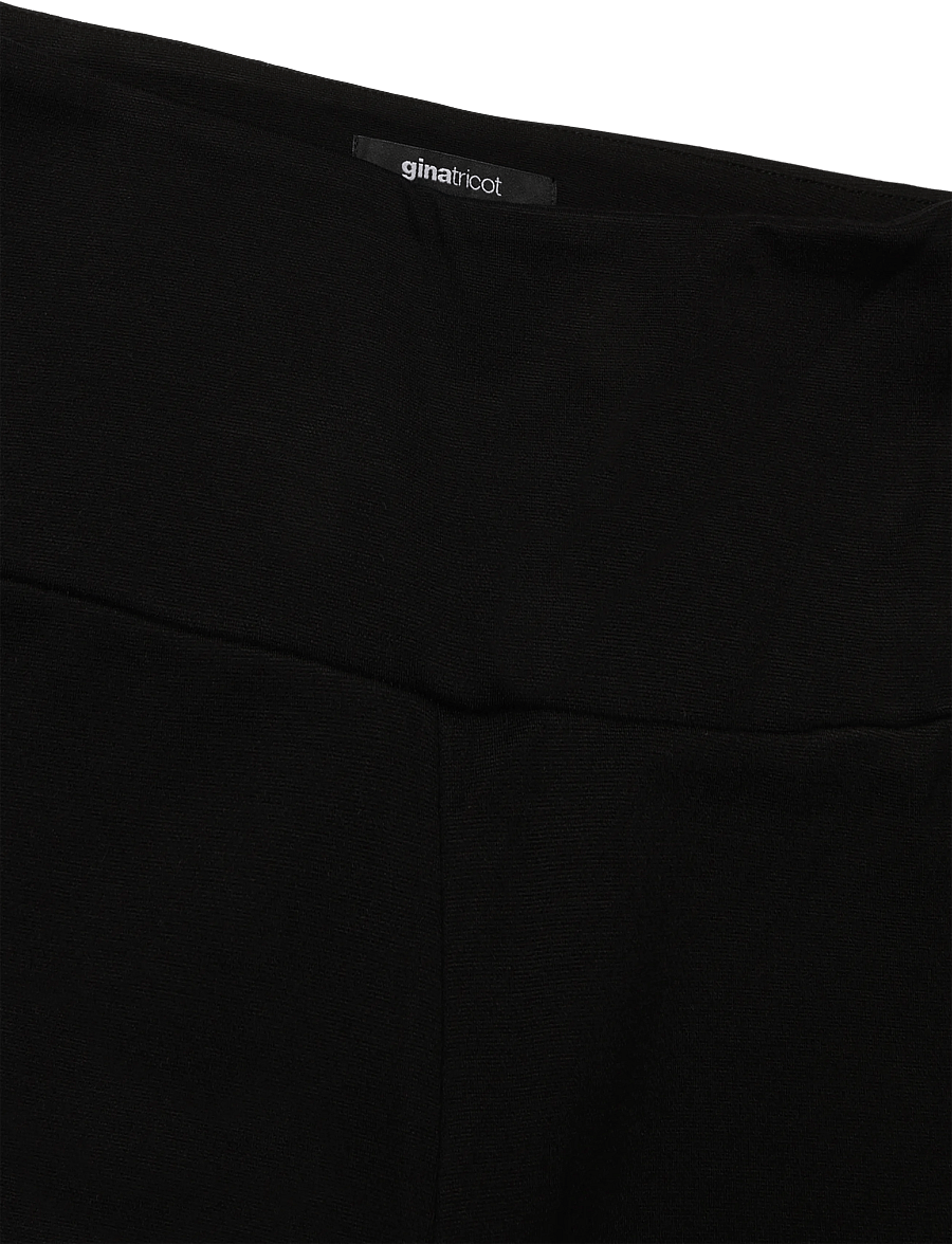 Gina Tricot - Mid waist wide trousers - bukser med brede ben - black (9000) - 2