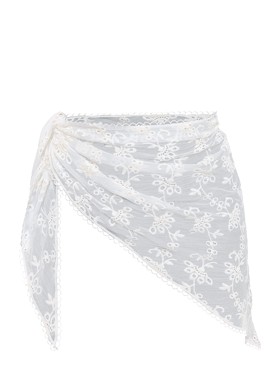 Gina Tricot - Embroidery hip scarf - modetrends - offwhite - 0