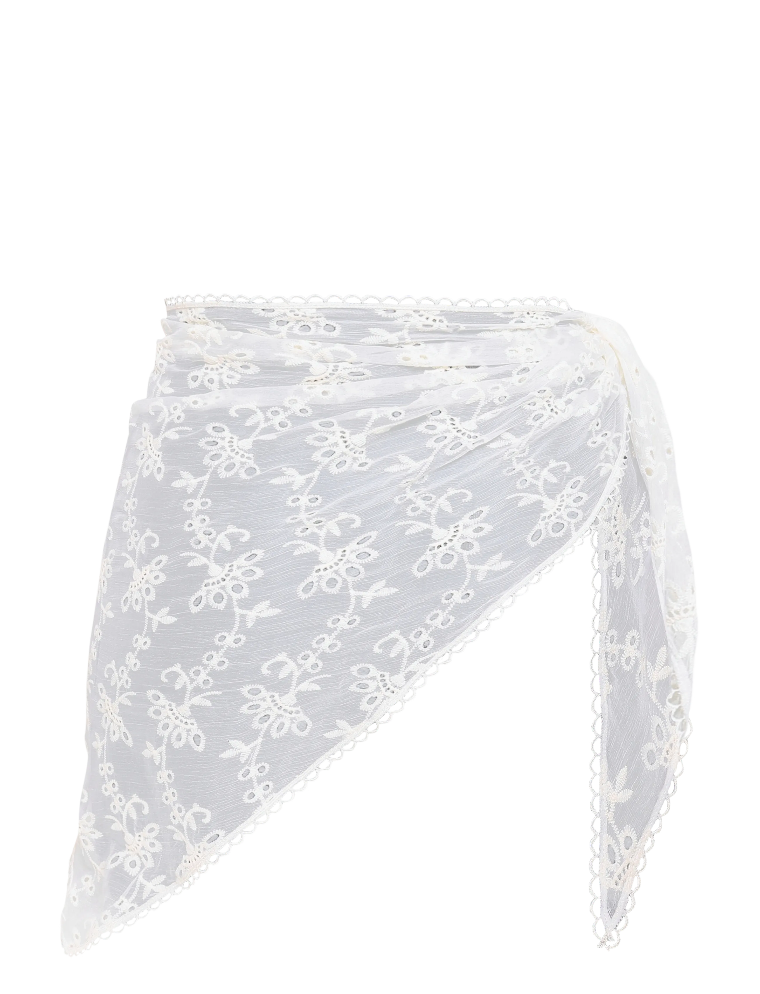 Gina Tricot - Embroidery hip scarf - modetrends - offwhite - 1