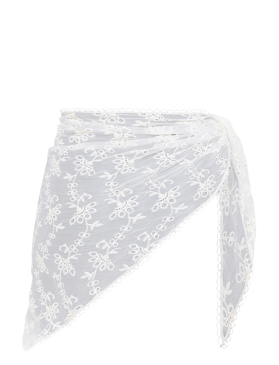 Gina Tricot - Embroidery hip scarf - modetrends - offwhite - 1