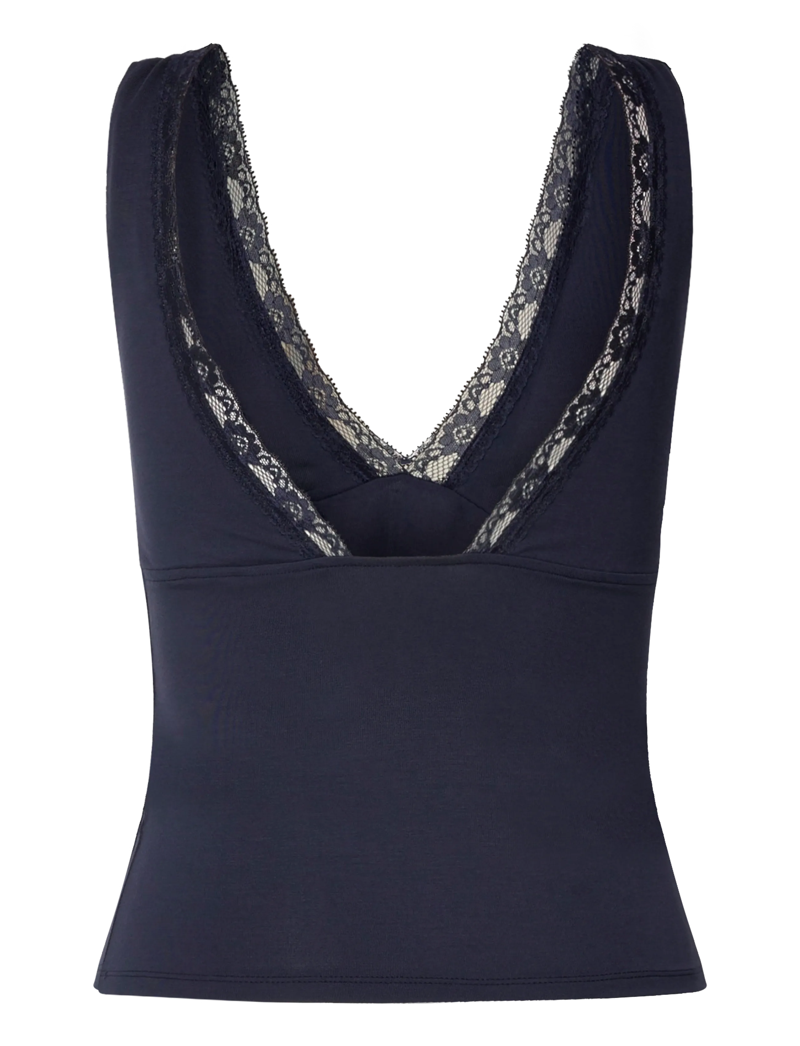 Gina Tricot - Soft v-neck singlet - pysjoverdeler - navy blazer (5853) - 1