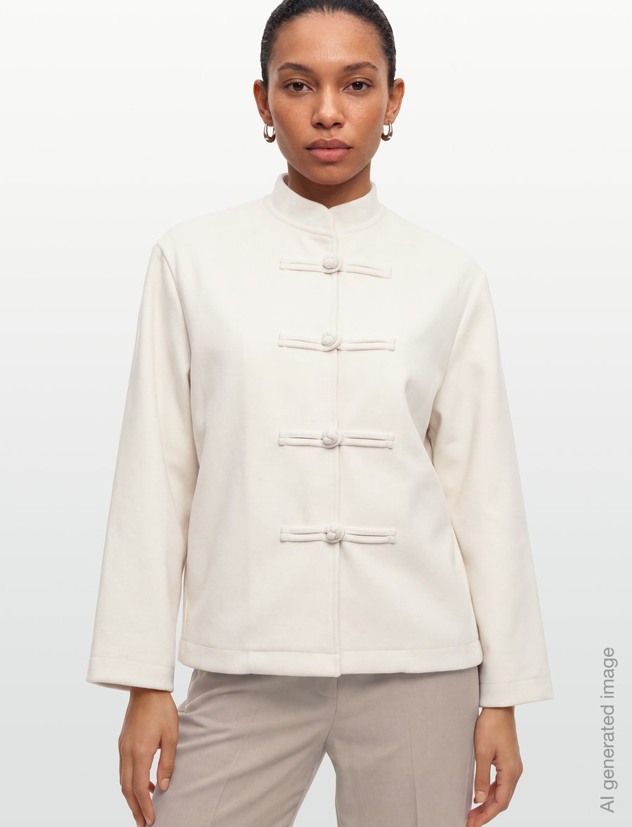 Gina Tricot - Mandarin button jacket - spring jackets - cream (1047) - 3