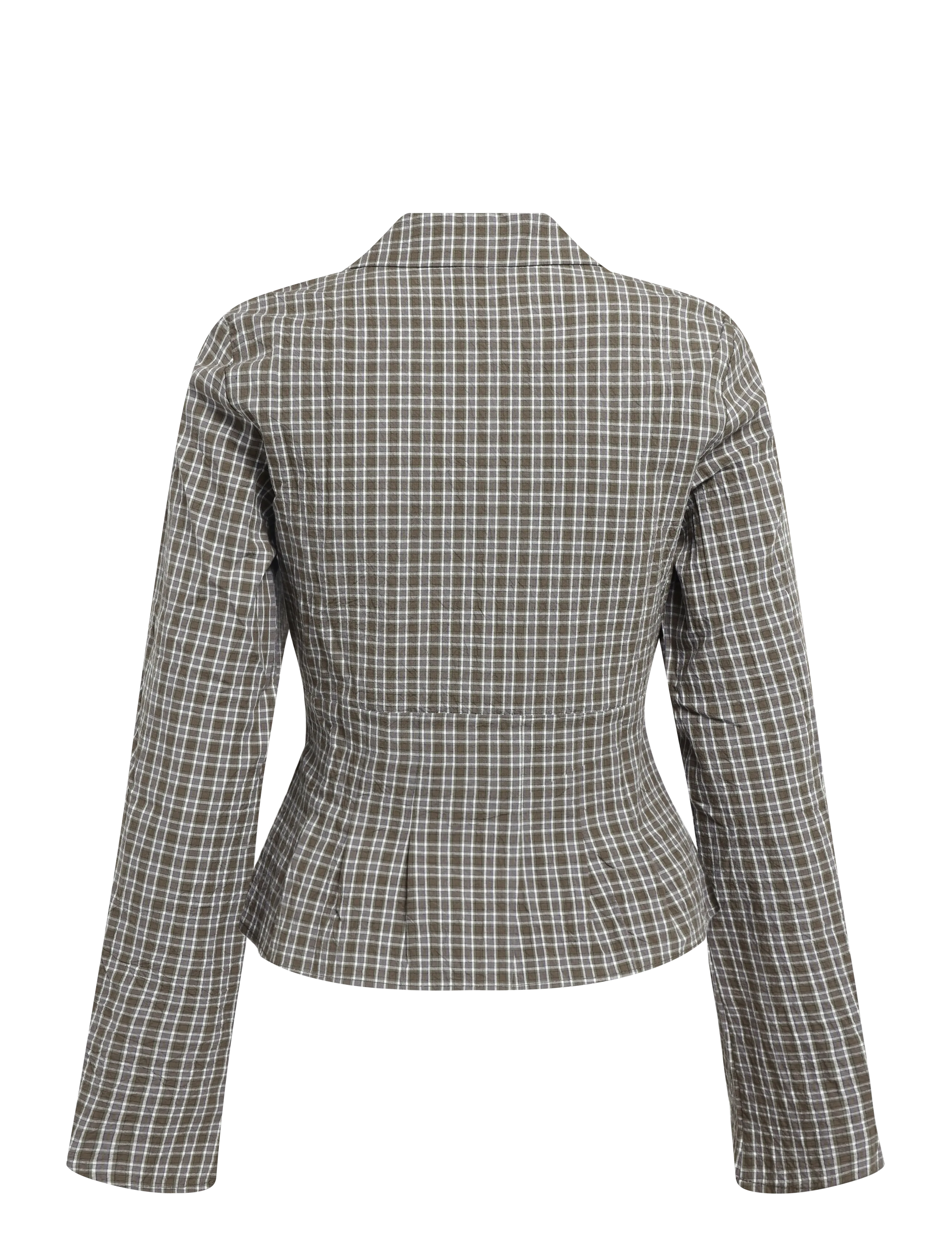 Gina Tricot - Shaped shirt - green/check - 1