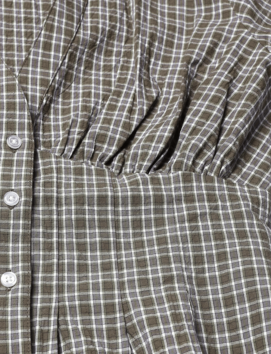 Gina Tricot - Shaped shirt - pikkade varrukatega särgid - green/check - 3