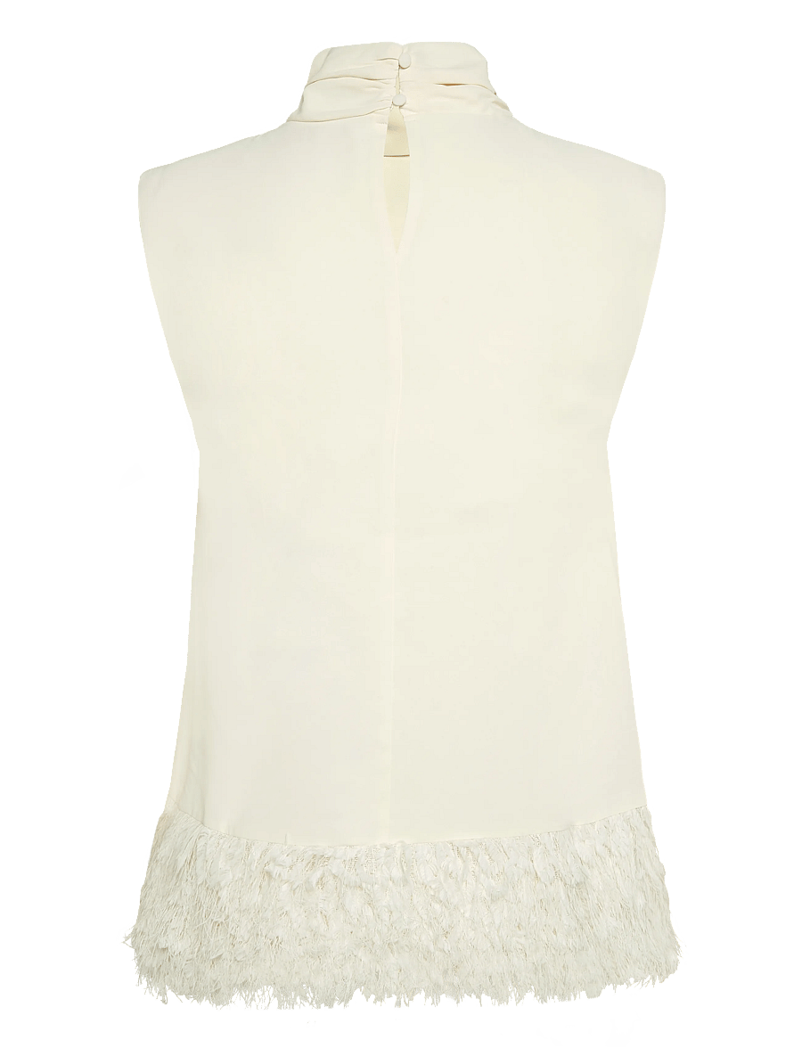 Gina Tricot - Faux feather top - tanktops - creme (1263) - 1
