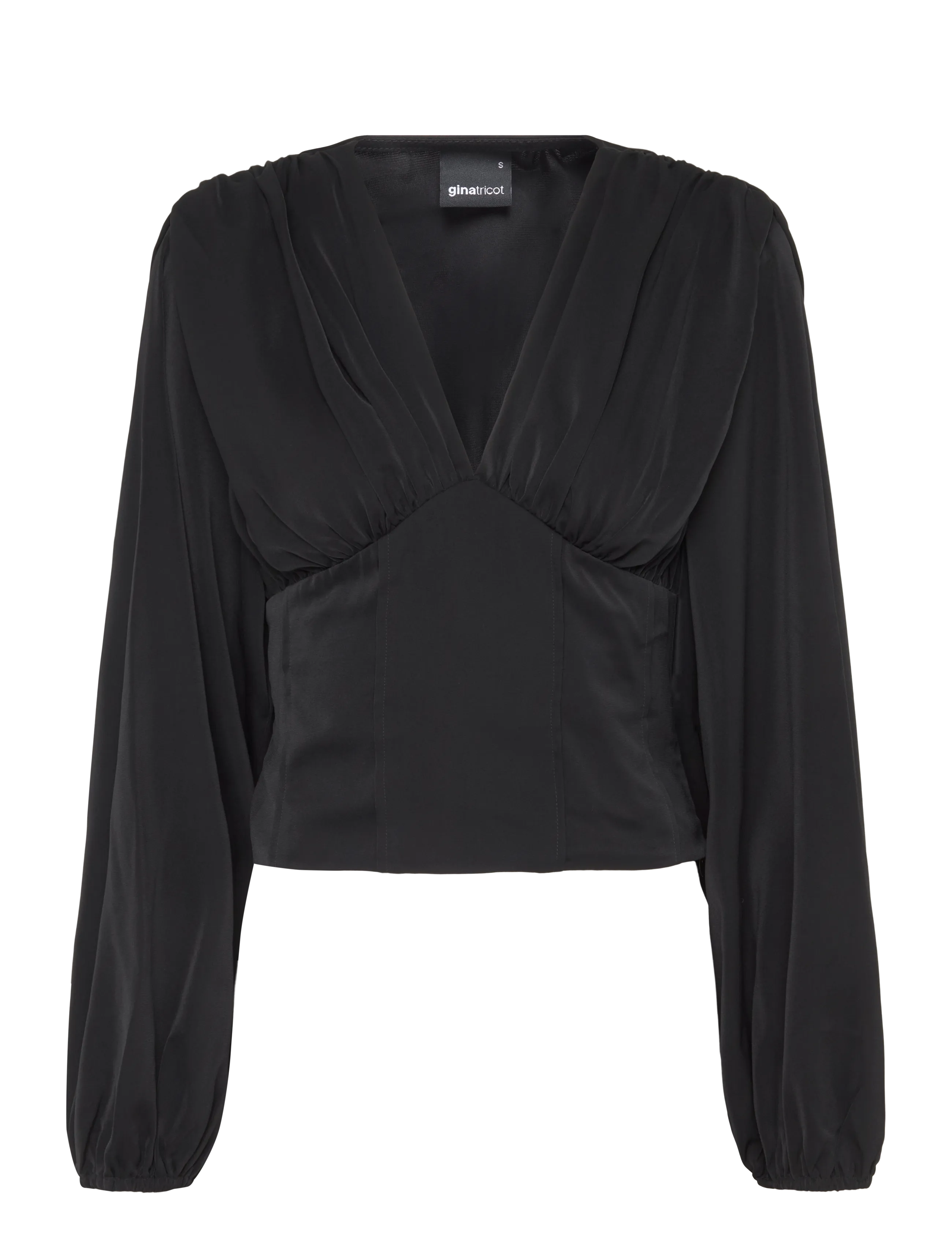 Gina Tricot Shaped corset blouse - Riided - BLACK (9000) / black
