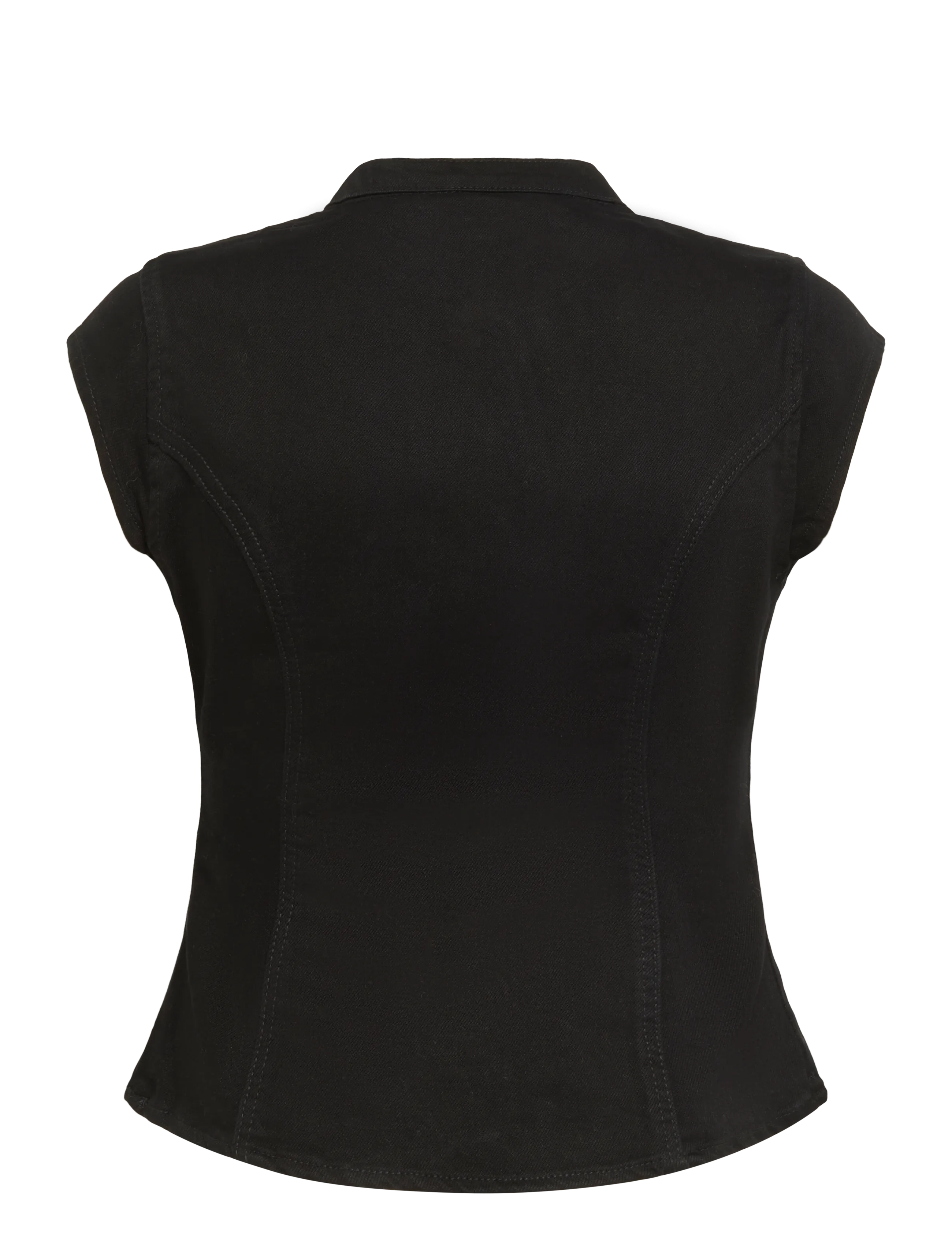 Gina Tricot - Contour keyhole denim top - jeanshemden - black (9000) - 1