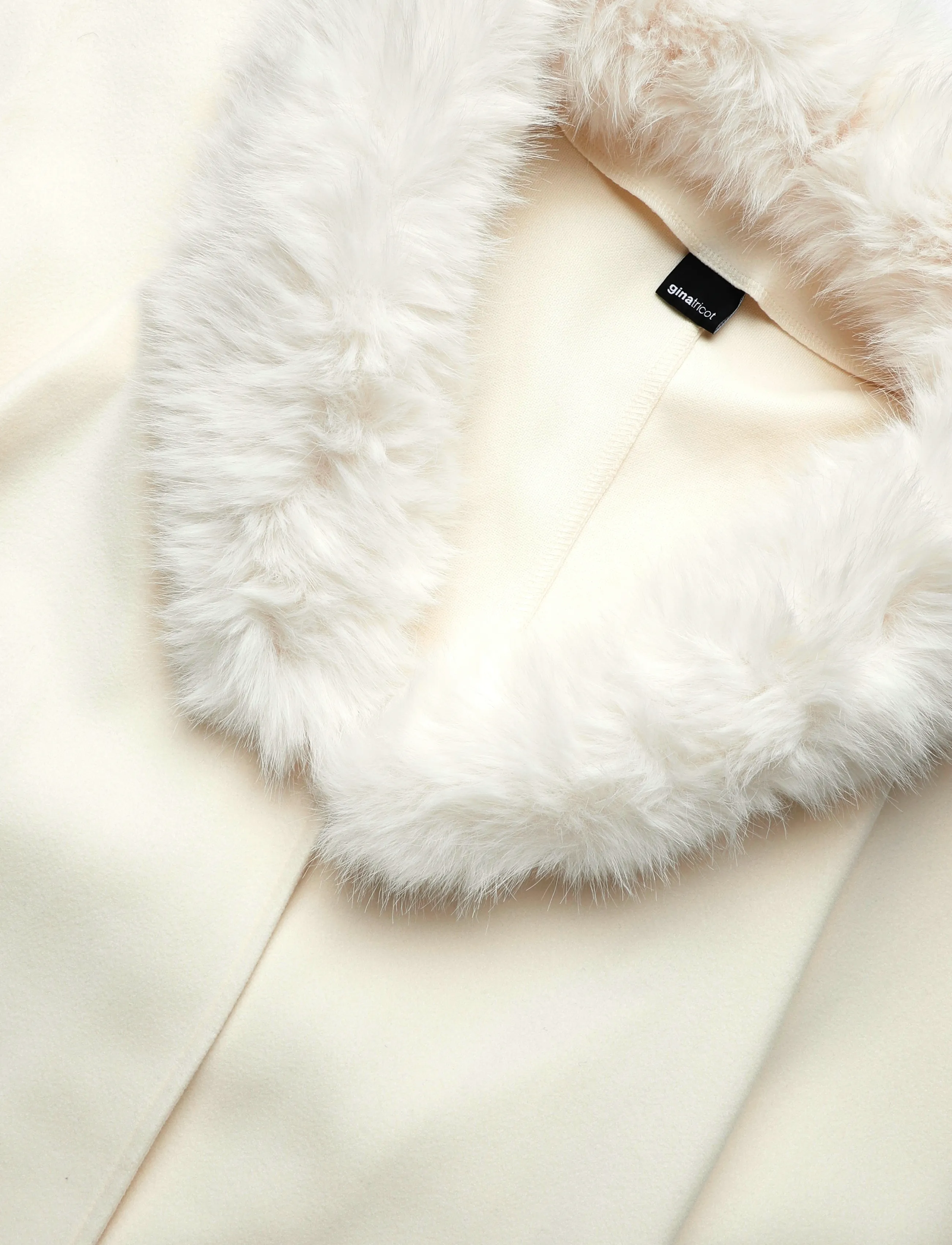 Gina Tricot - Faux fur collar cape jacket - kunstpelz - antique white - 2