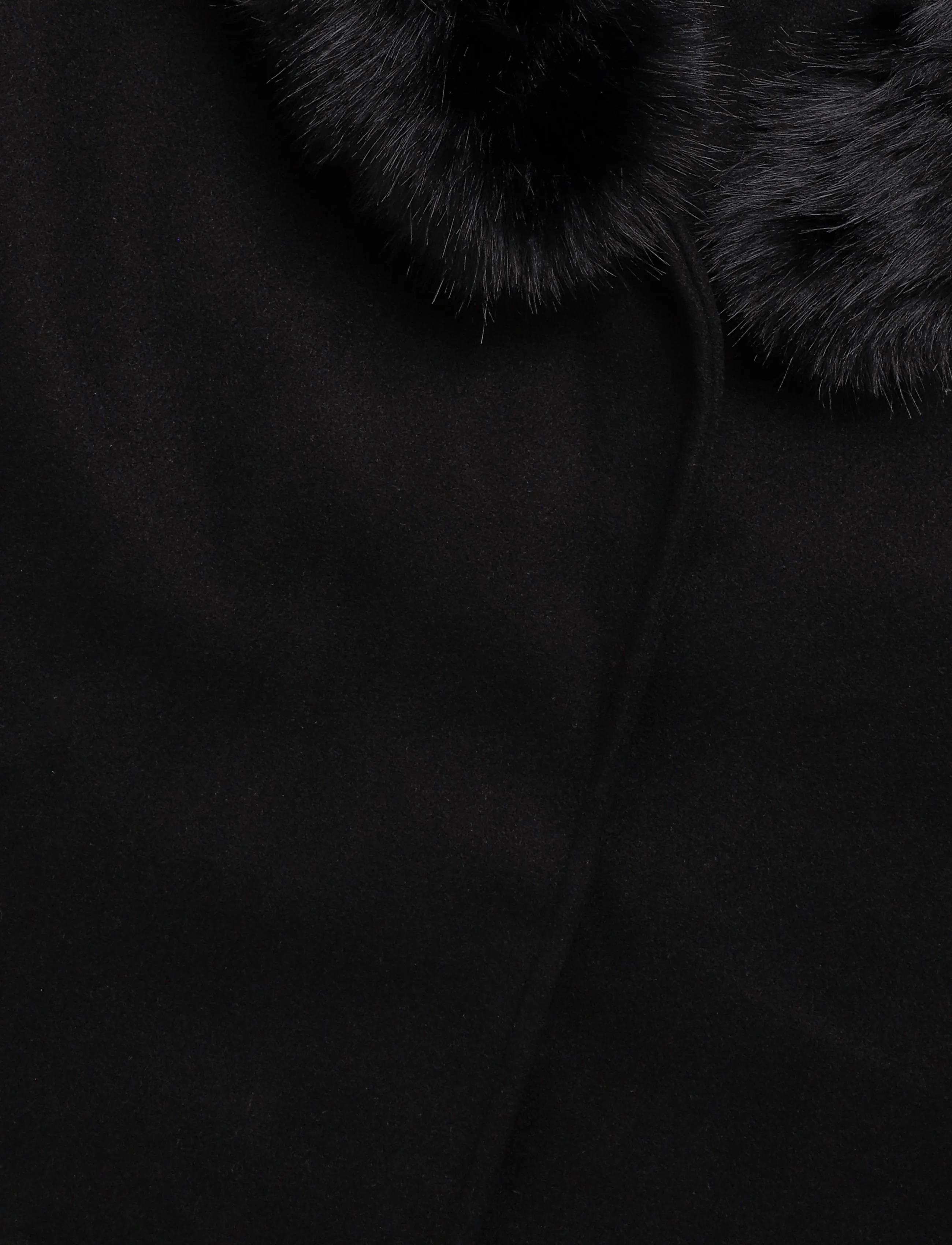 Gina Tricot - Faux fur collar cape jacket - faux fur - black (9000) - 3