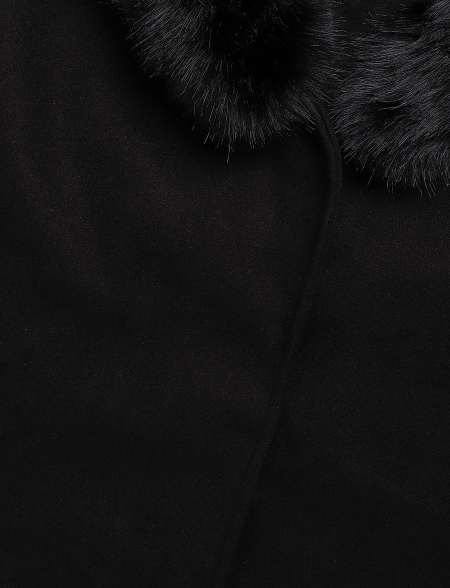 Gina Tricot - Faux fur collar cape jacket - faux fur - black (9000) - 3