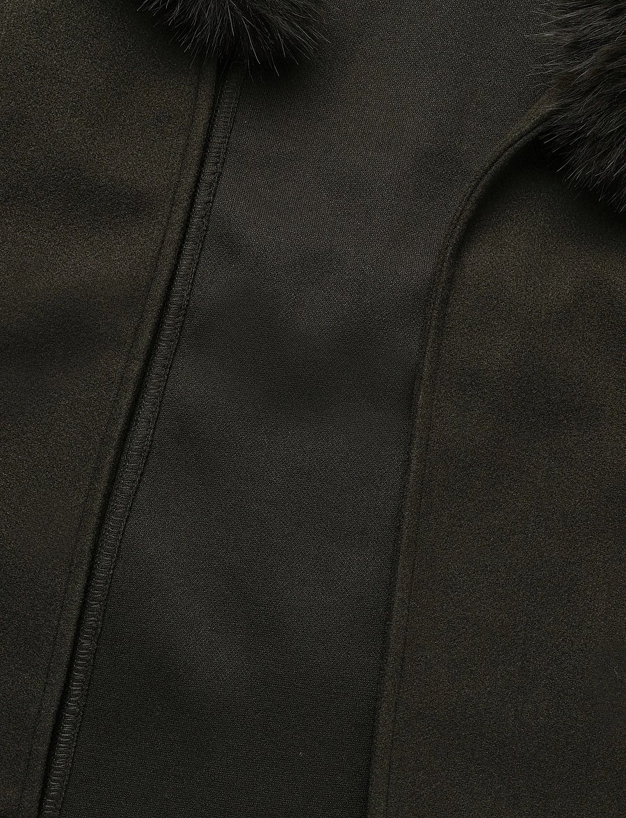 Gina Tricot - Faux fur collar cape jacket - faux fur jakker - dark green (6049) - 4