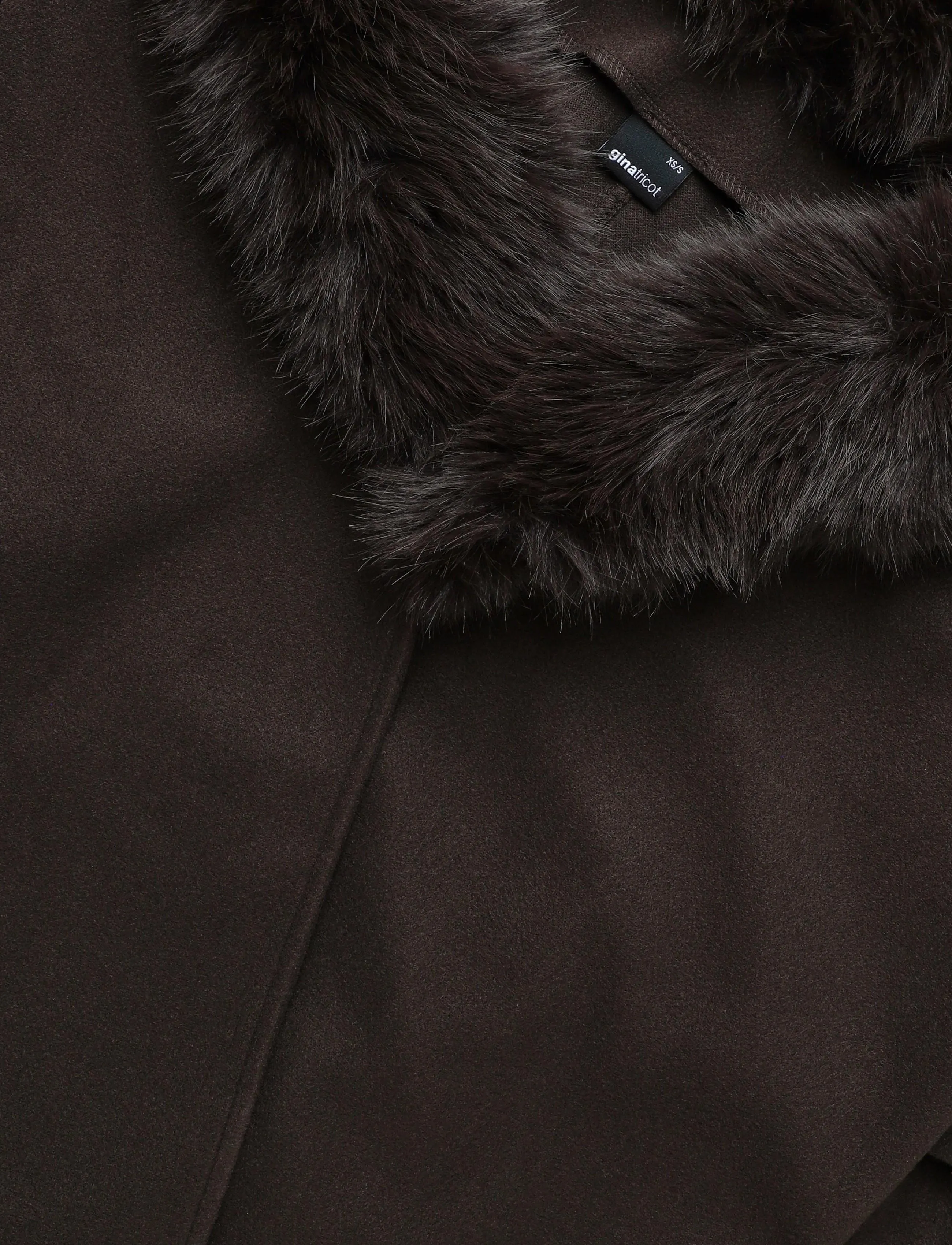 Gina Tricot - Faux fur collar cape jacket - mole (7382) - 2