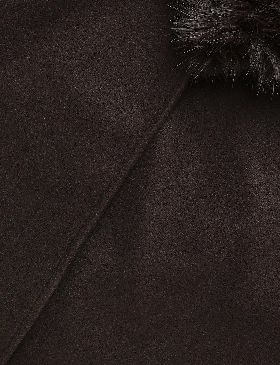 Gina Tricot - Faux fur collar cape jacket - fuskpäls - mole (7382) - 3