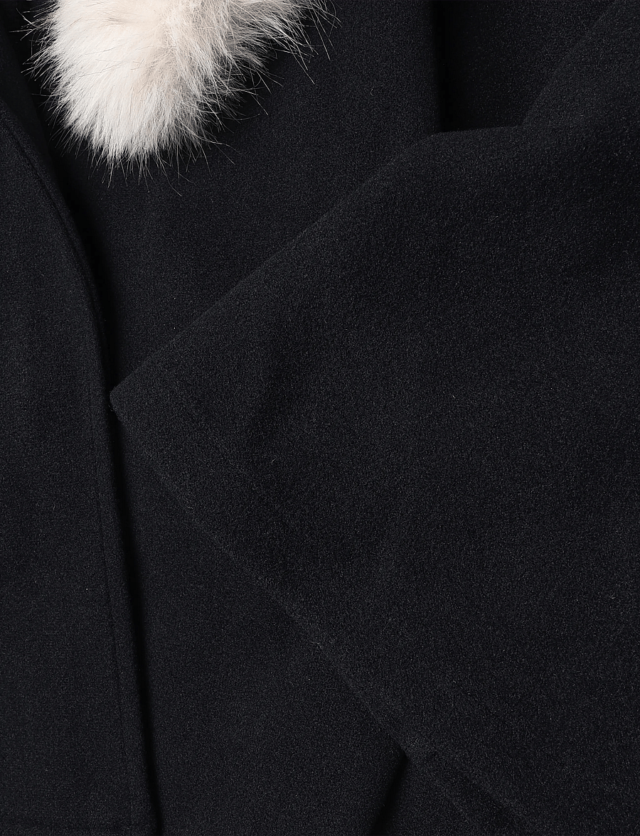 Gina Tricot - Faux fur collar cape jacket - kunstpelz - sky captain - 3