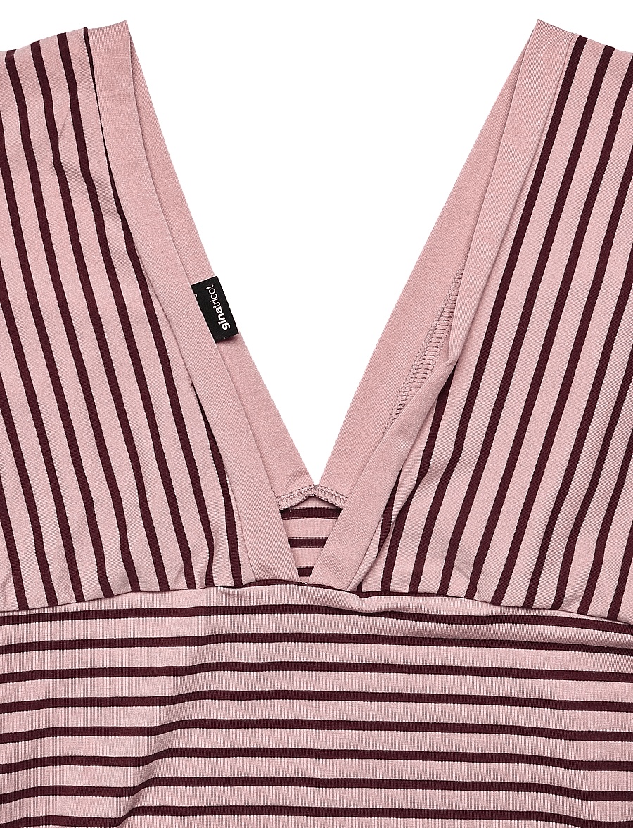 Gina Tricot - V-neck wide sleeve top - langärmlige tops - pale mauve - 2