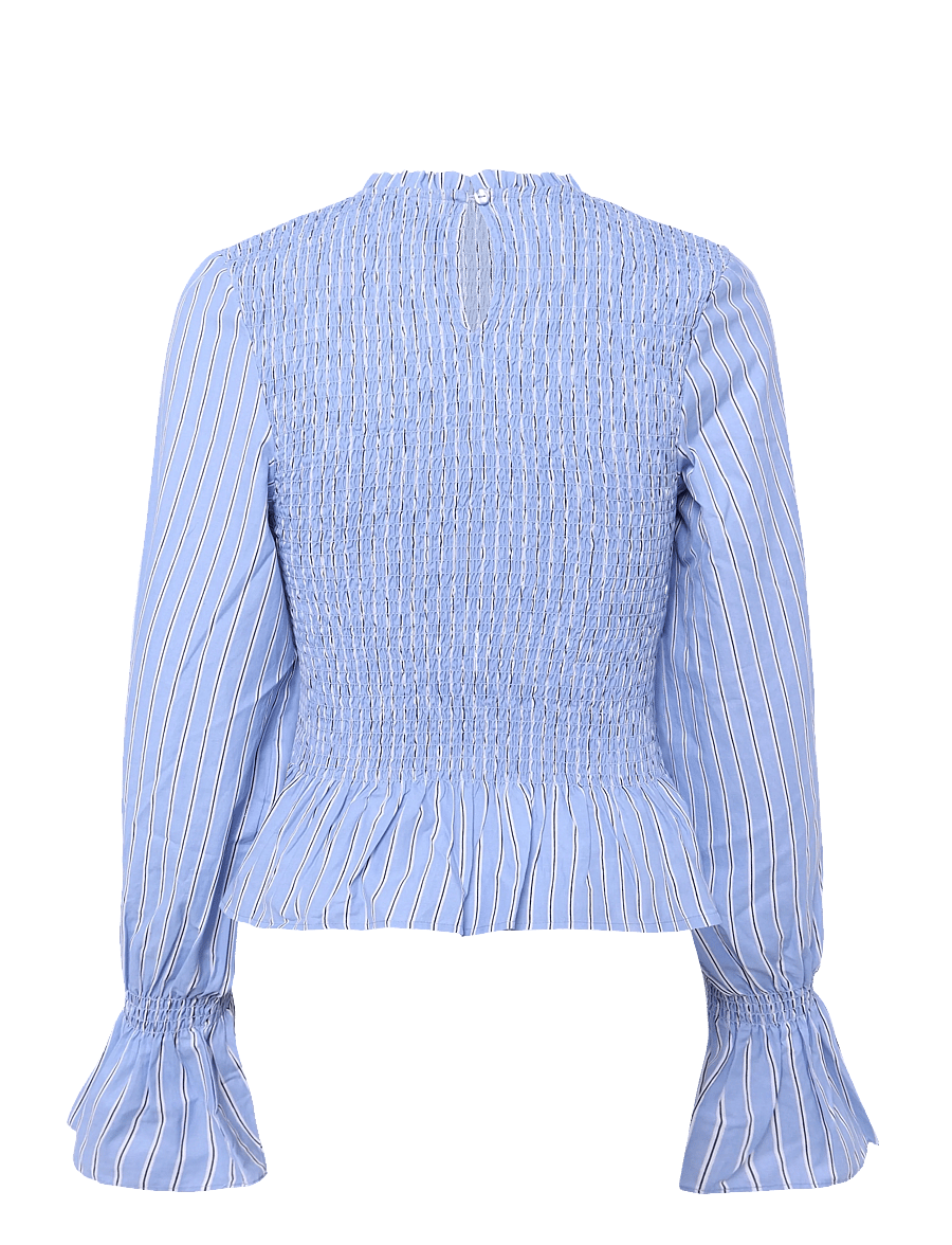 Gina Tricot - Smock blouse - langærmede bluser - blue/stripe - 1