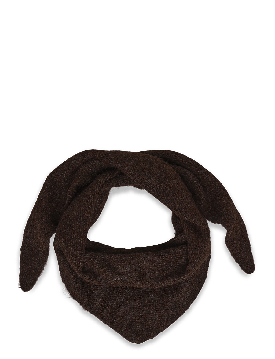 Gina Tricot - Perfect triangle scarf - talvesallid - dark brown (7180) - 0