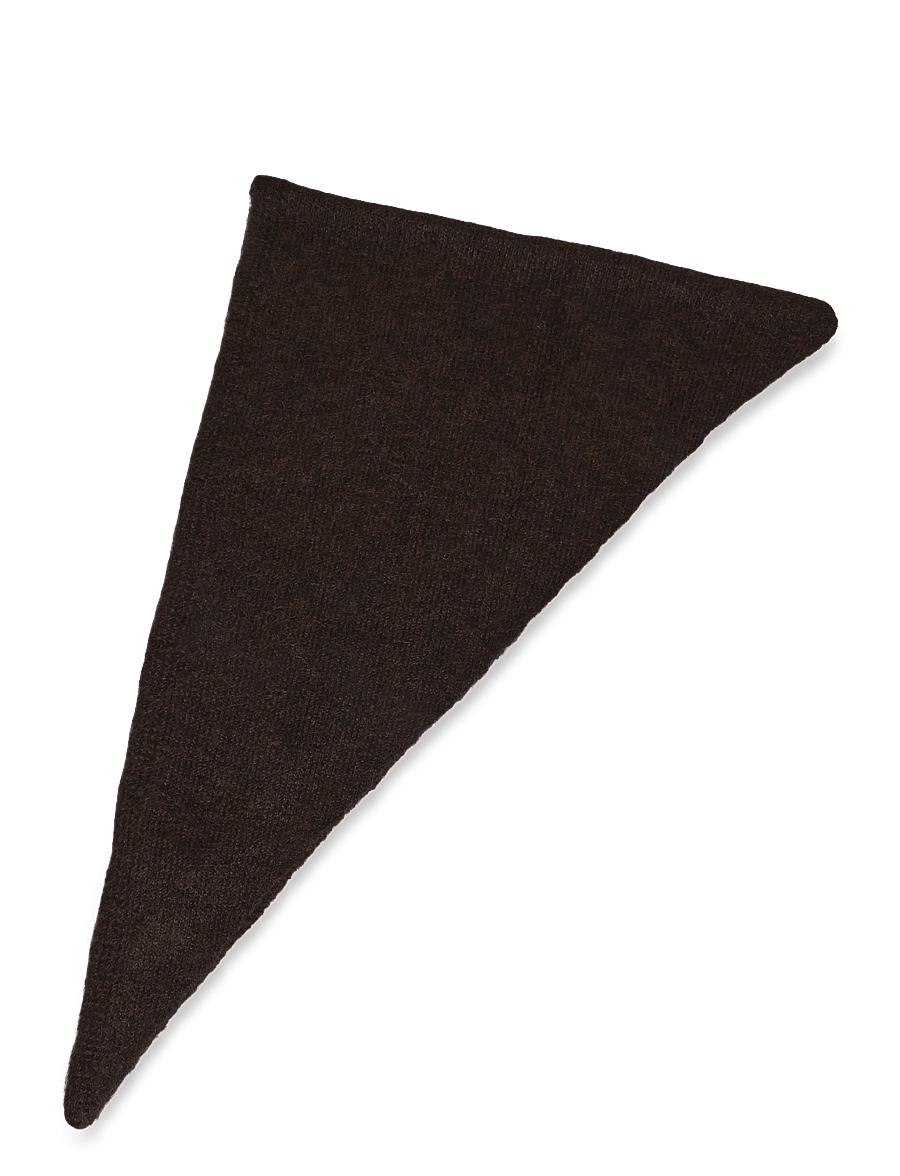 Gina Tricot - Perfect triangle scarf - talvesallid - dark brown (7180) - 1