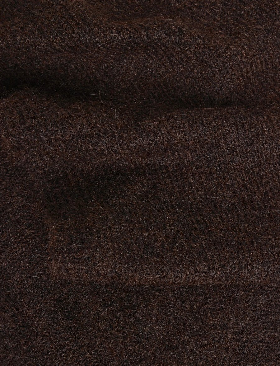 Gina Tricot - Perfect triangle scarf - talvesallid - dark brown (7180) - 2